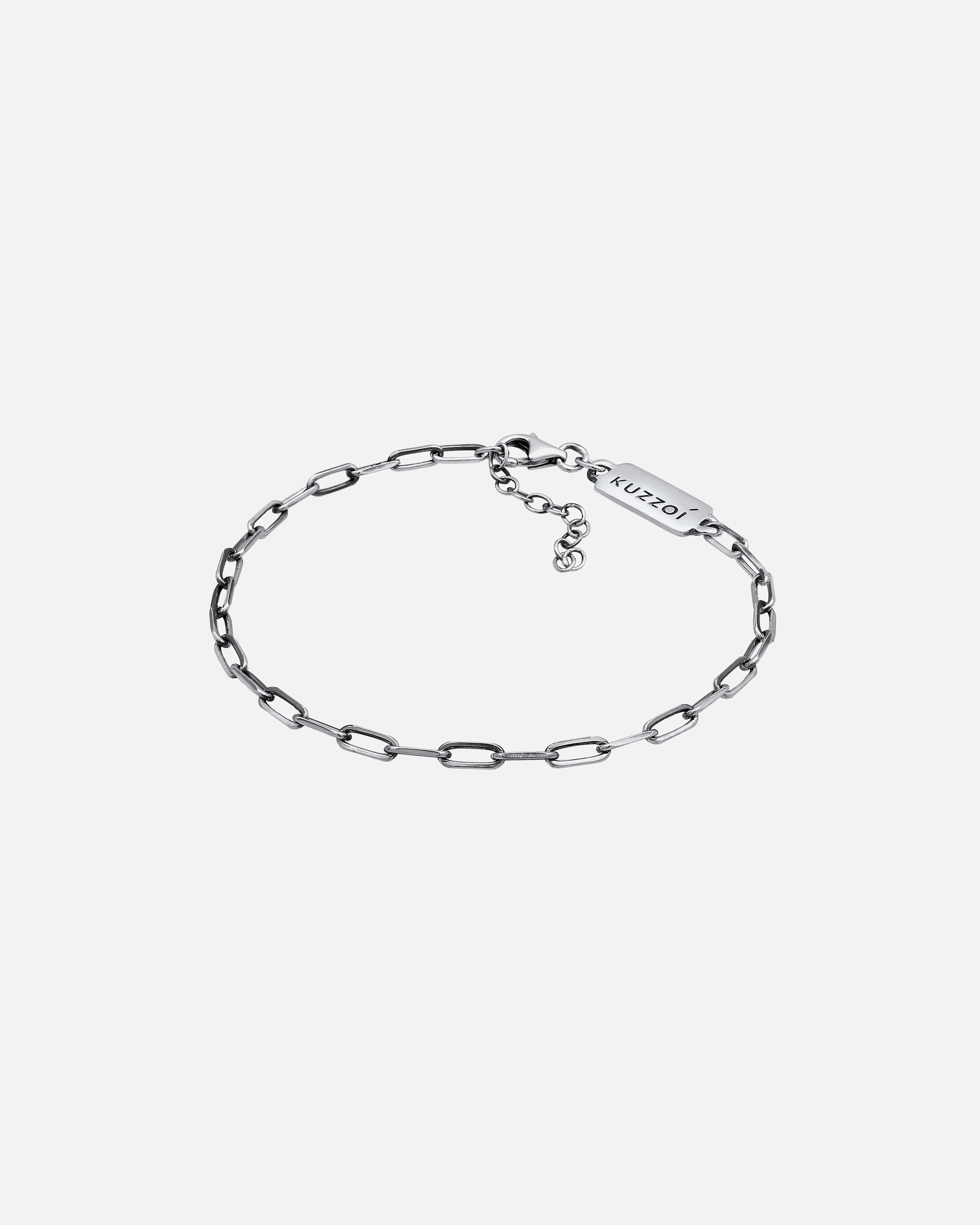 Armband für Männlich KUZZOI Herren Gliederkette Oval 925 Silber 1 Stück