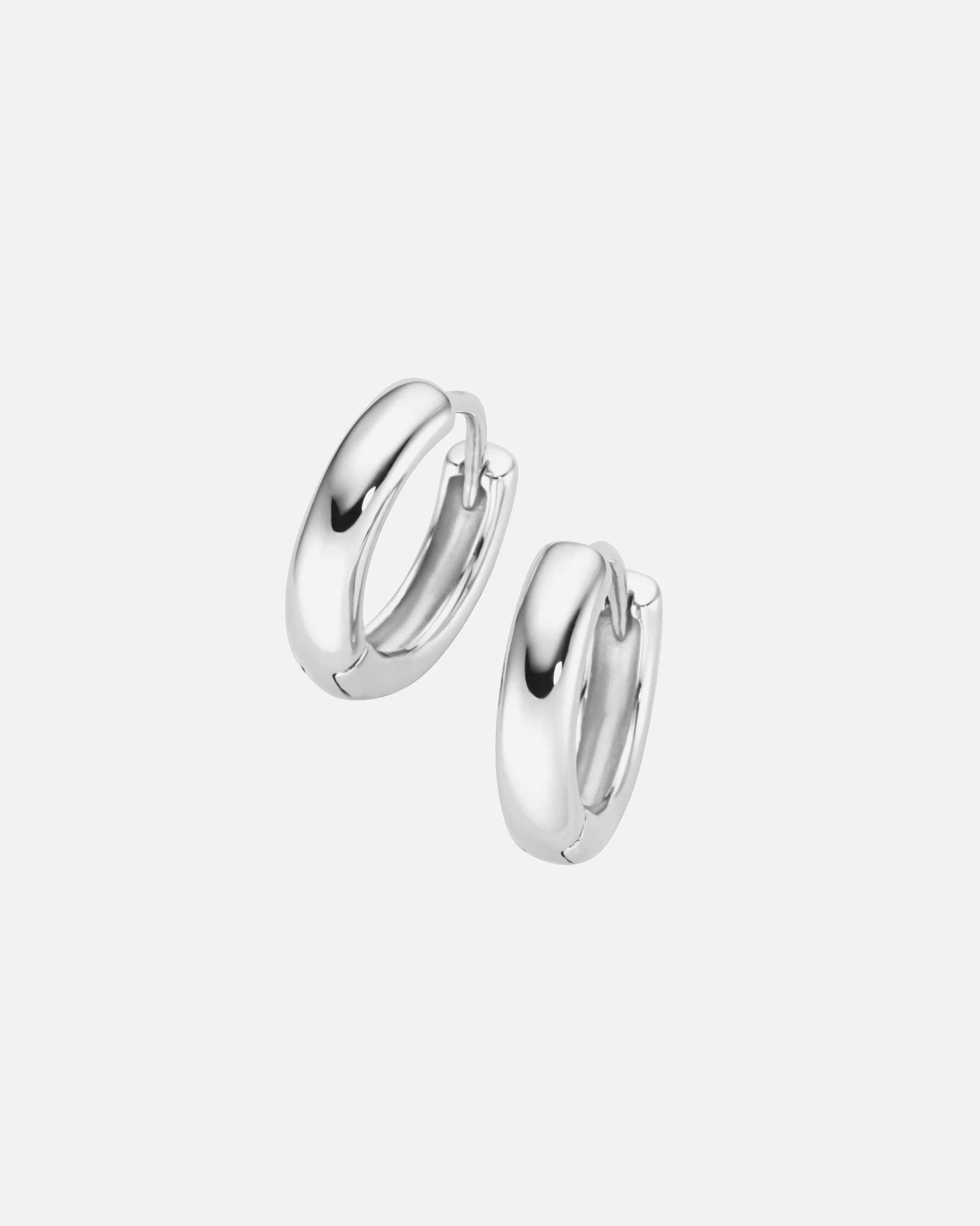 Creolen für Männlich Giorgio Martello Milano Creolen glänzend, Silber 925 1 cm