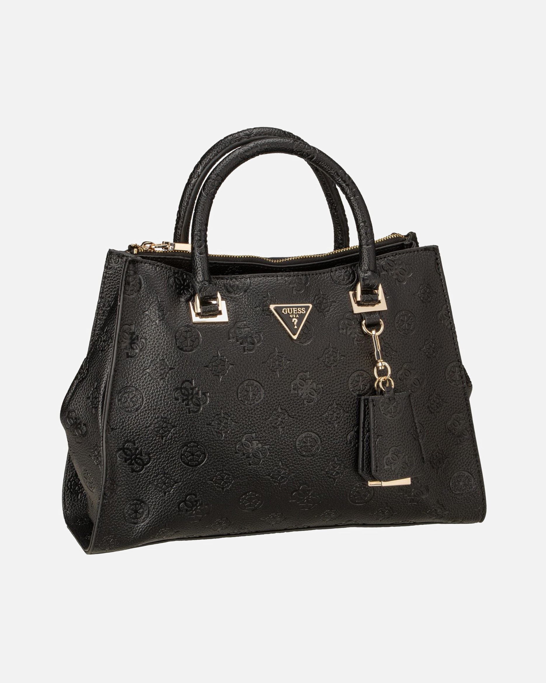 Handtasche für Weiblich GUESS Handtasche Cresidia 2 Society SAT Black Logo