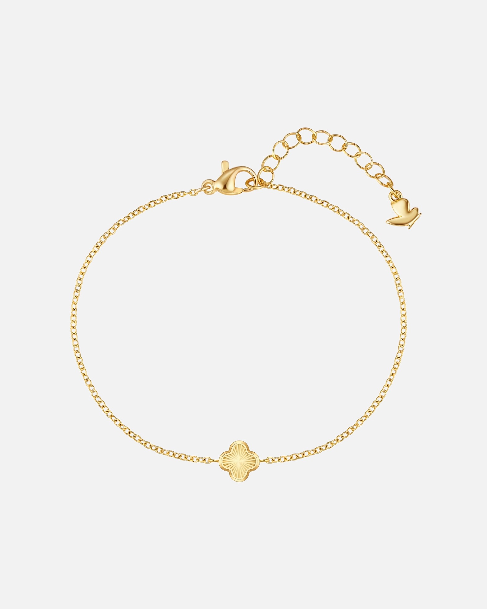 Armband für Weiblich Glanzstücke München Armband Kleeblatt aus Edelstahl in gelbgold 17,0 cm Basislänge + 3,0 cm Verlängerung