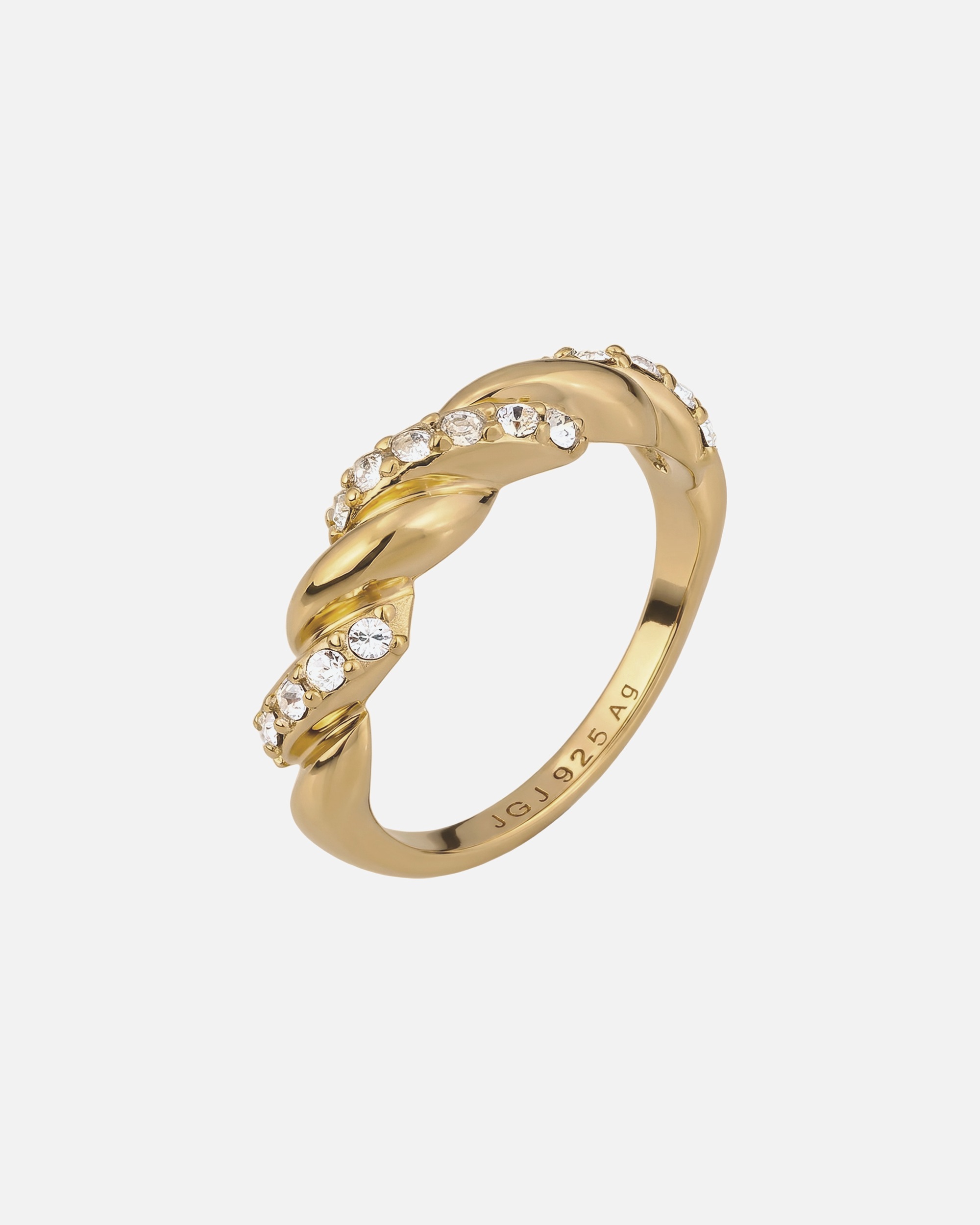 Ring für Weiblich Elli Twisted Look mit Kristallen von Swarovski® 925 Sterling Silber 58