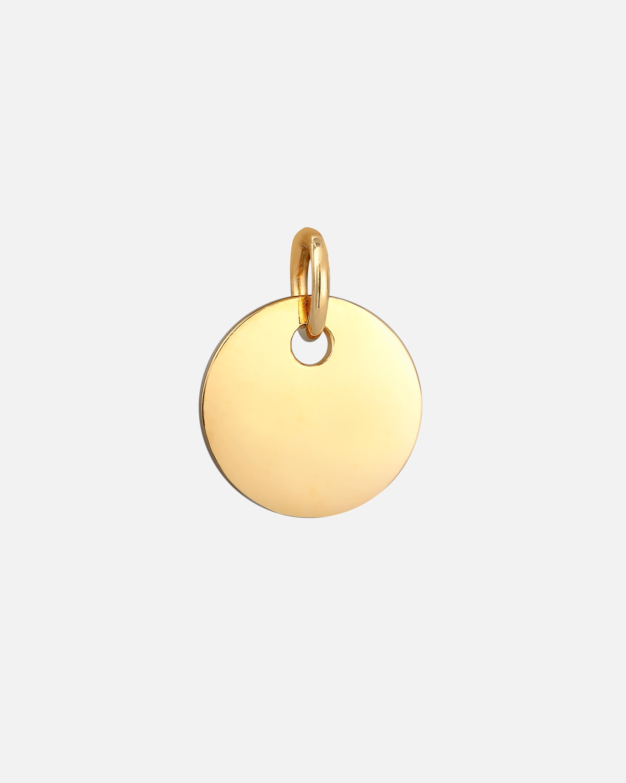 Schmuckanhänger für Weiblich Elli PREMIUM Plättchen Coin Gravur Platte 585 Gelbgold 1 Stück