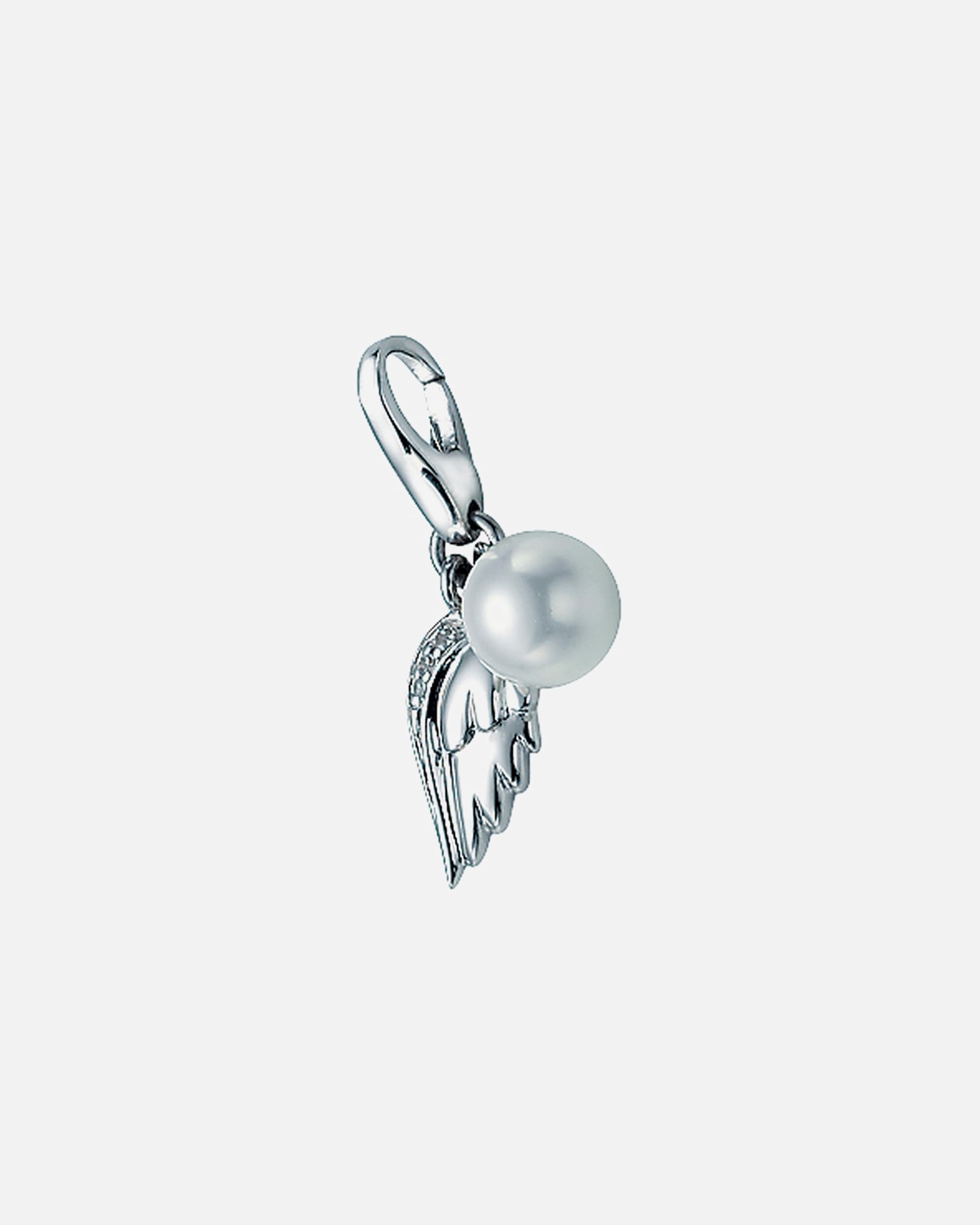 Schmuckanhänger für Weiblich Giorgio Martello Milano Charm Flügel und Perle, Silber 925 Onesize