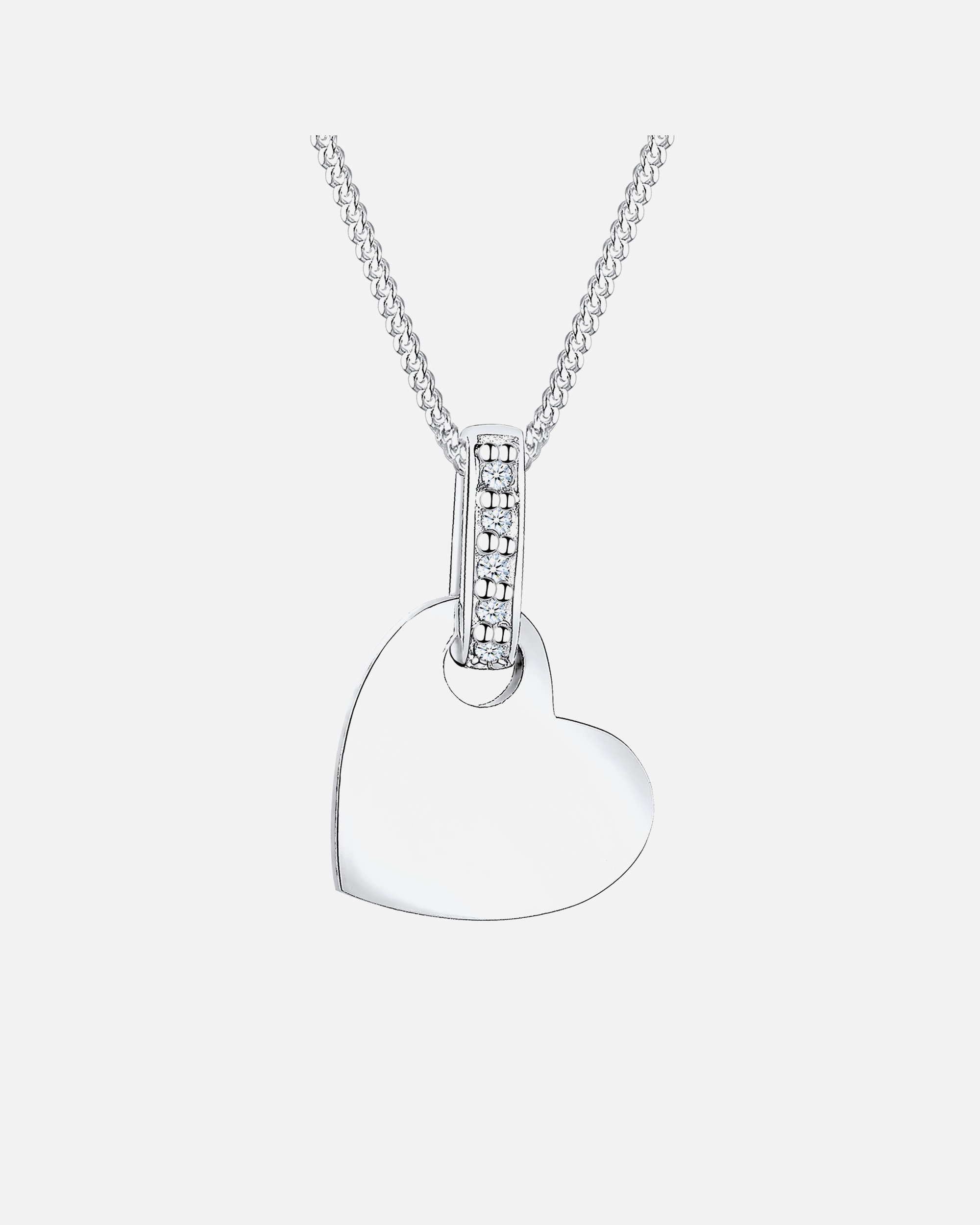 Halskette für Weiblich Elli DIAMONDS Herz Liebe Diamant (0.025 ct.) 925 Silber 1 Stück