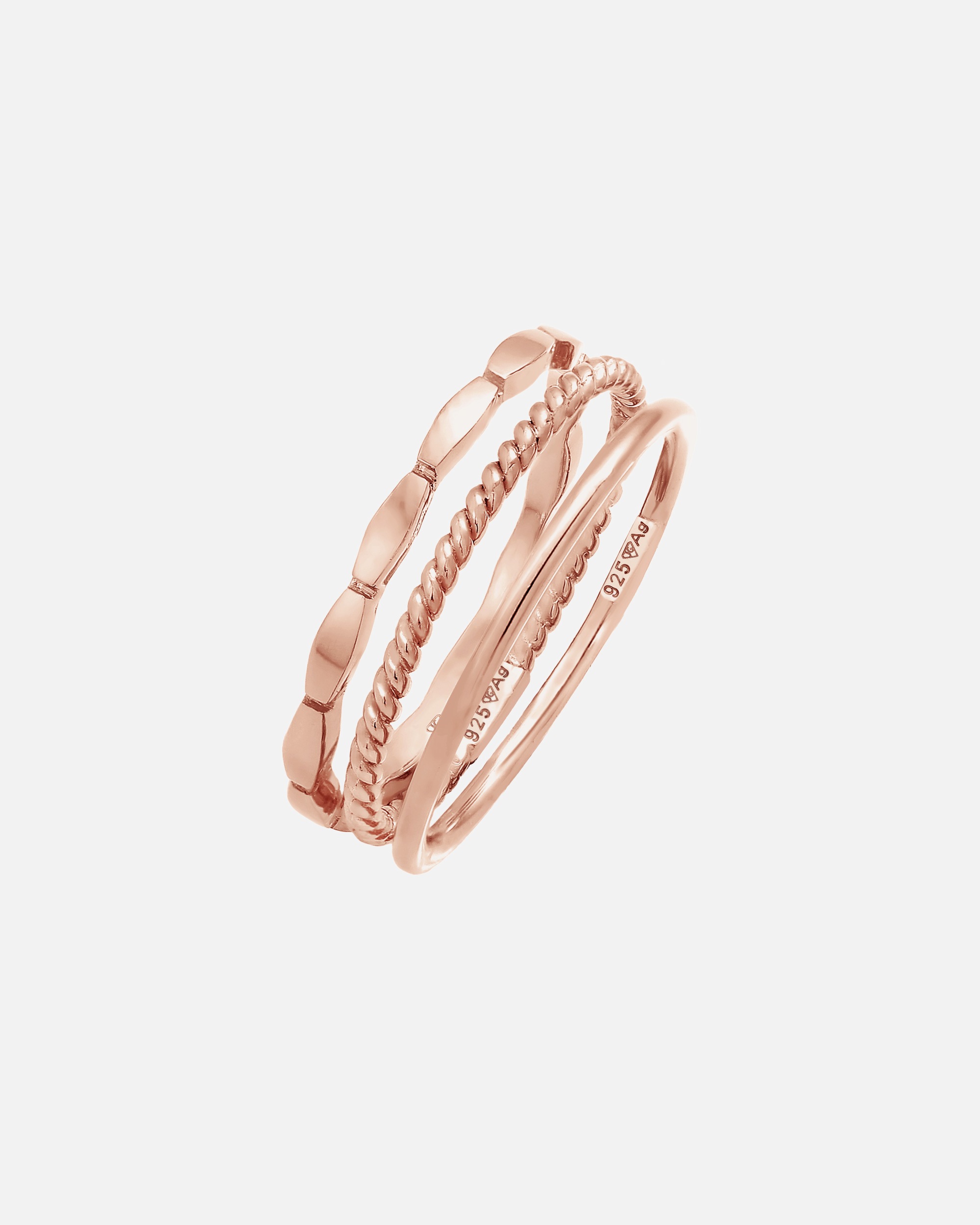 Ring für Weiblich Elli Stapelringe Stacking Bandring 3er Set 925 Silber 56