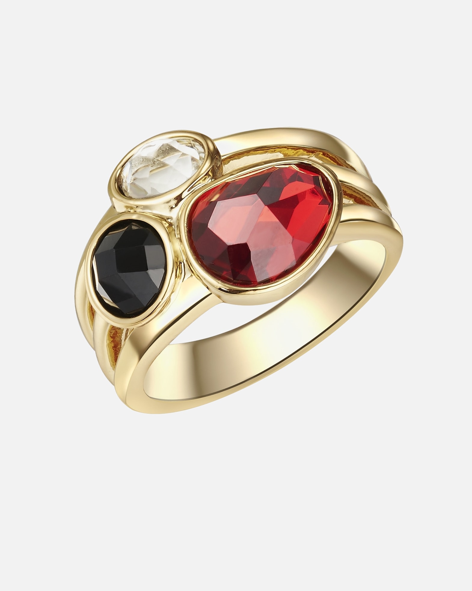 Ring für Weiblich Lulu & Jane Ring aus Metall-Legierung in Gelbgold mit Kunststoff 50