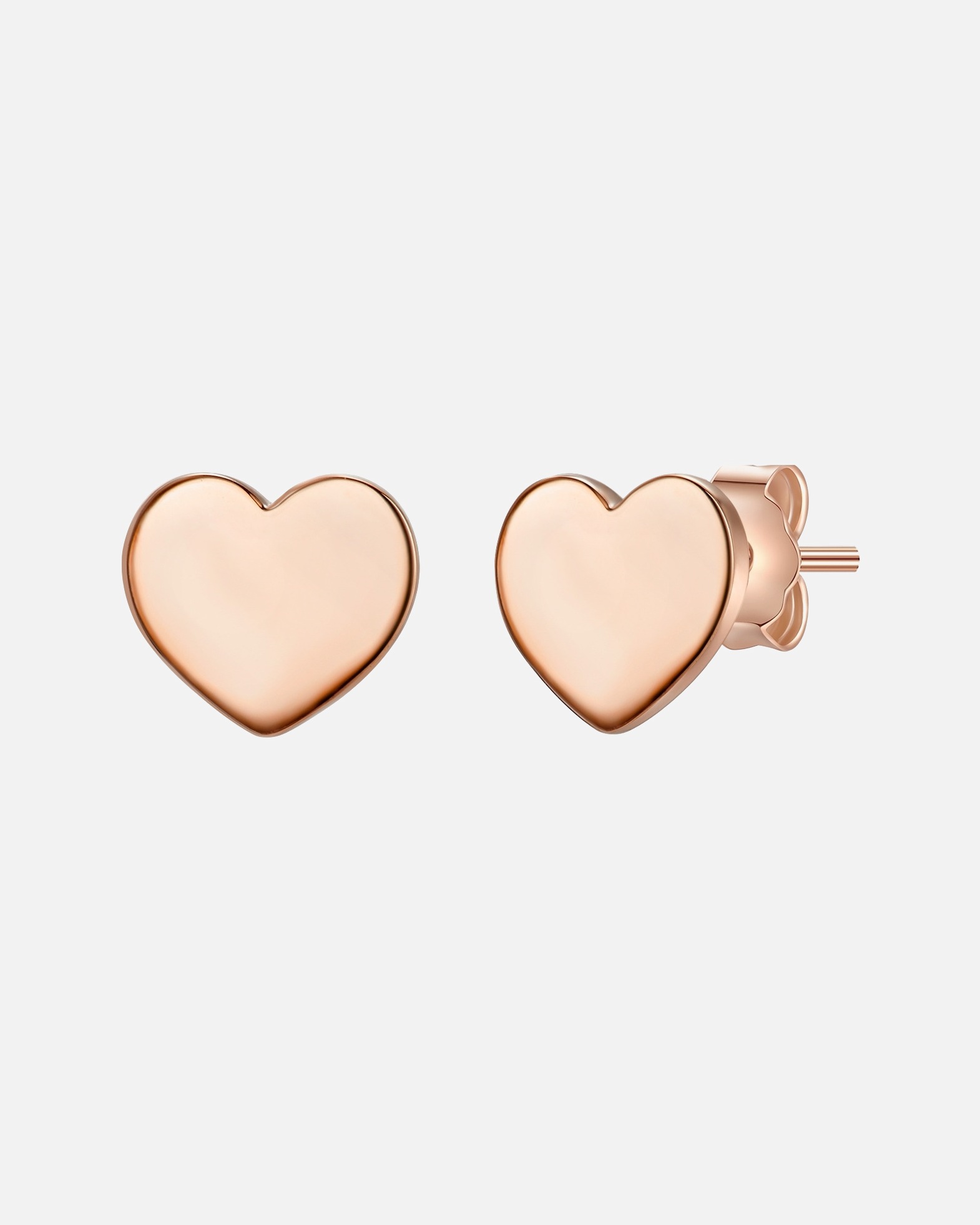 Ohrringe für Weiblich Glanzstücke München Ohrstecker Herz Sterling Silber in Roségold 1 Stück