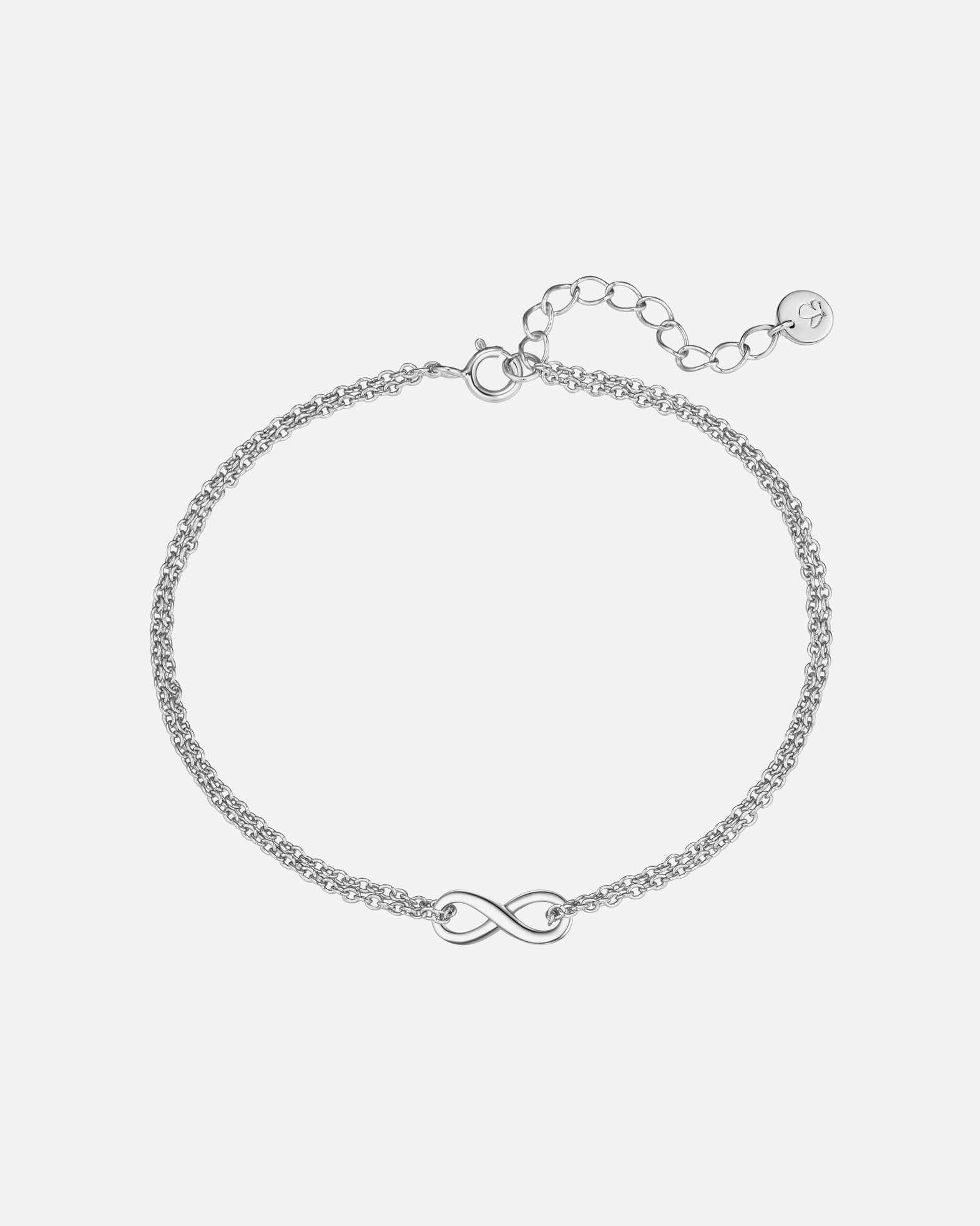 Armband für Weiblich Armband Infinity aus Sterling Silber in silber 17,0 cm Basislänge + 3,0 cm Verlängerung