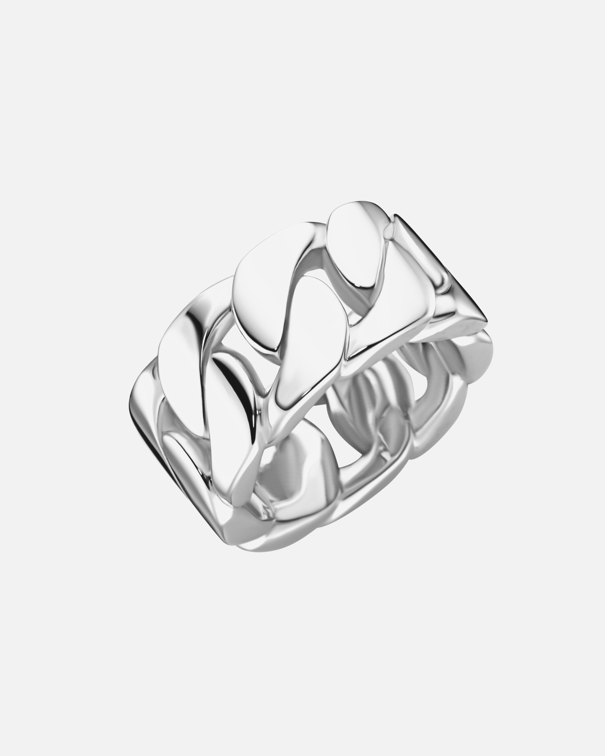Ring für Männlich Giorgio Martello Milano Ring Panzerketten-Optik, Silber 925 66