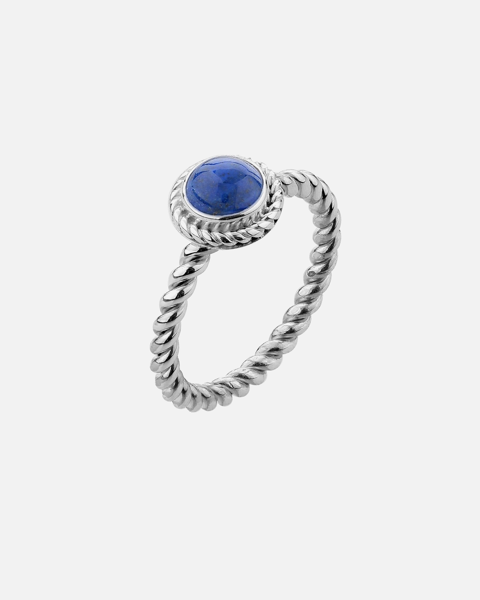 Ring für Weiblich Nenalina Lapis Lazuli Edelstein September Boho 925 Silber 52
