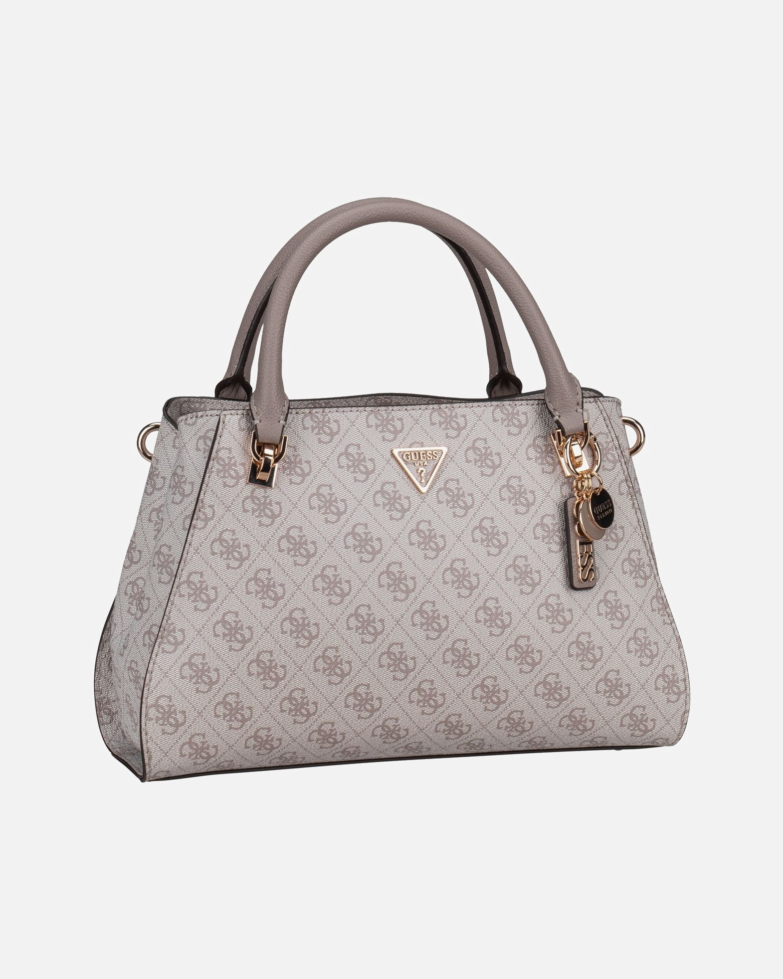 Handtasche für Weiblich GUESS Handtasche Noelle II Luxury SAT Logo Dark Taupe Logo