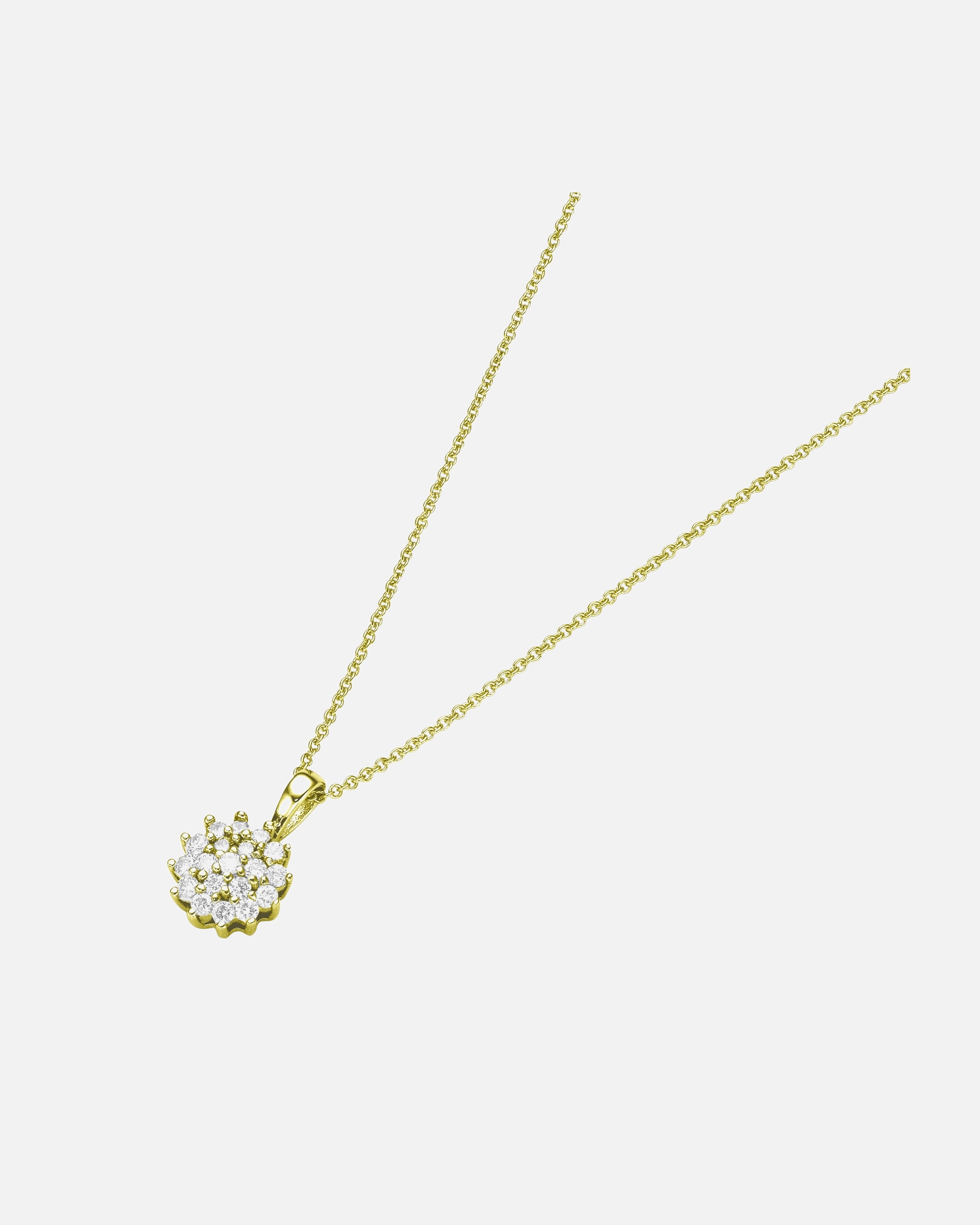 Halskette für Weiblich Luigi Merano Kette Blüte mit Brillanten, Gold 585 45 cm