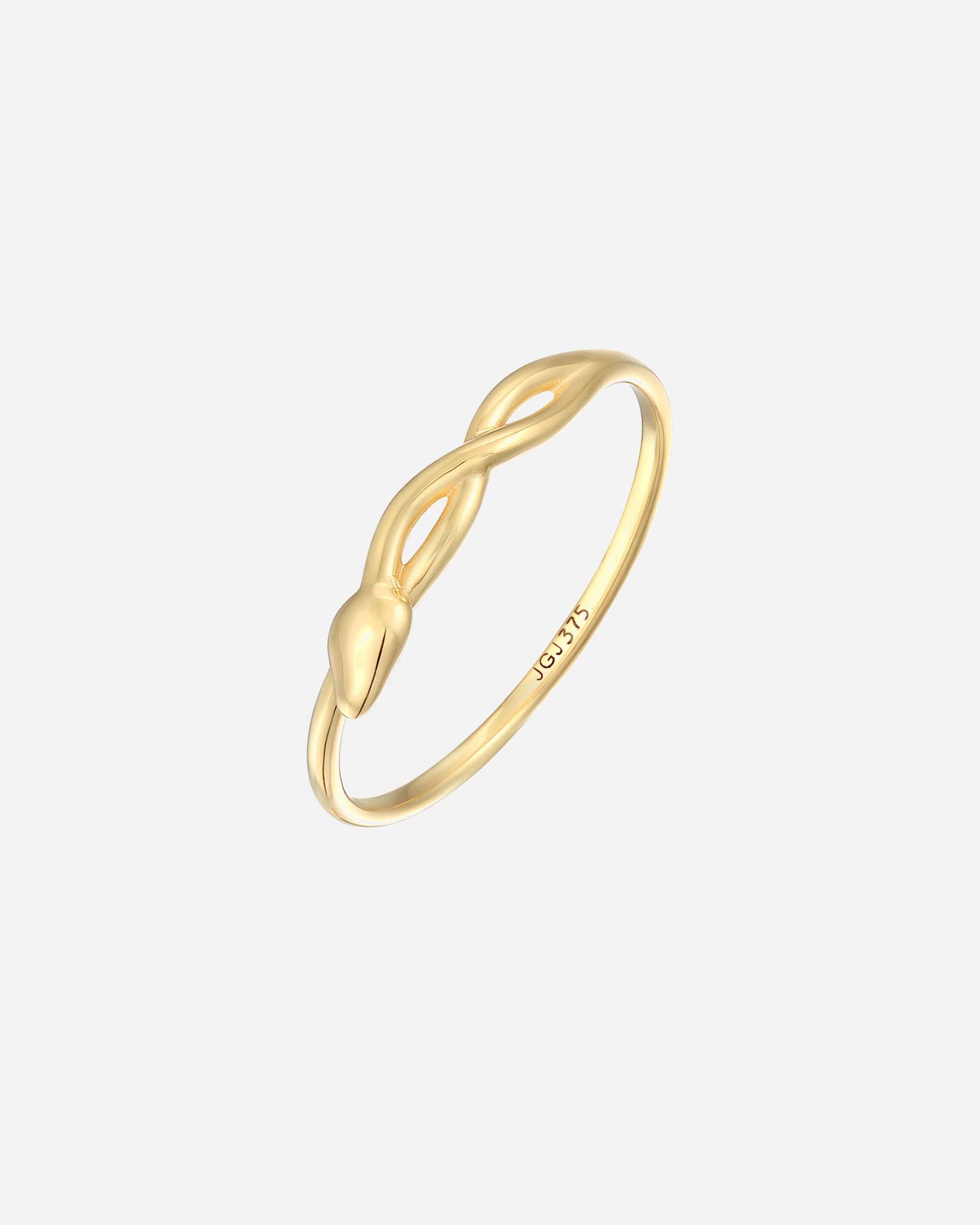Ring für Weiblich Elli PREMIUM Schlange Infinity 375 Gelbgold 54