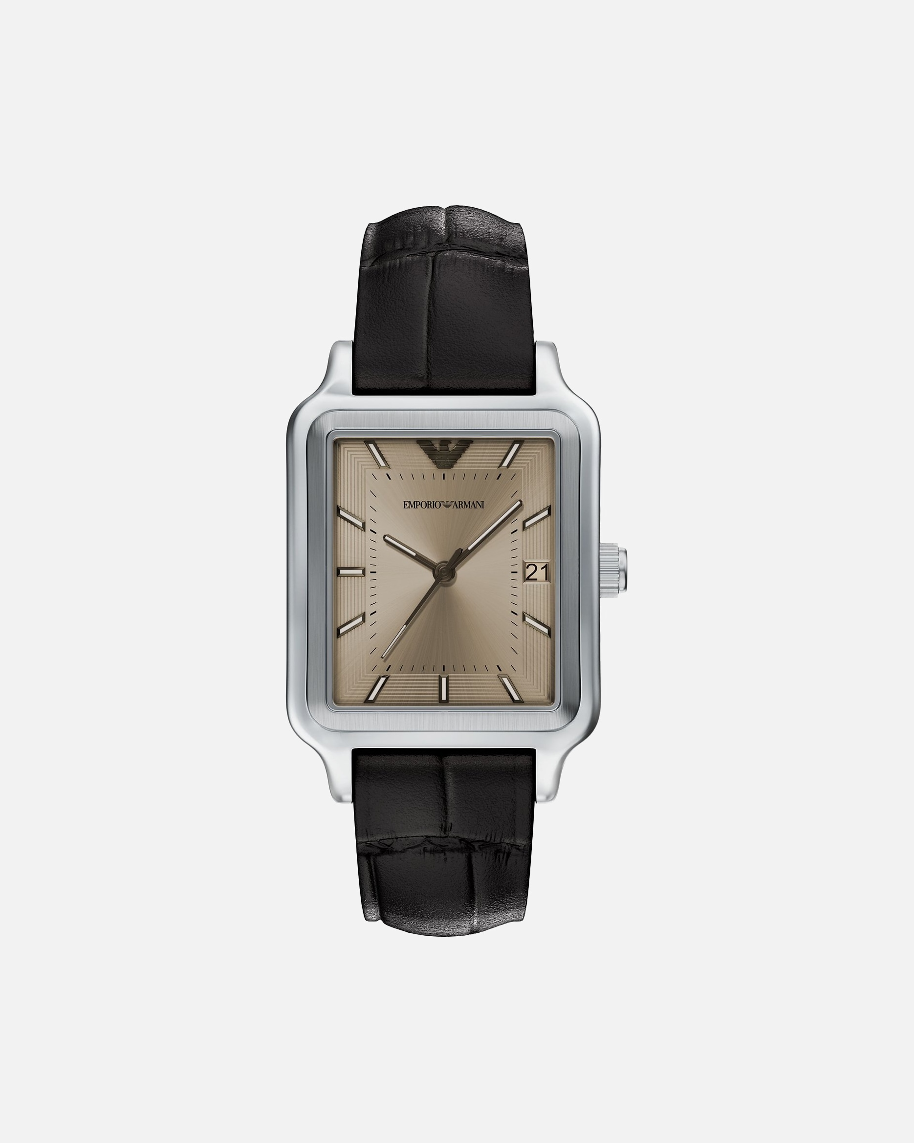 Uhr für Männlich Emporio Armani Herrenuhr Edelstahl braun, silber