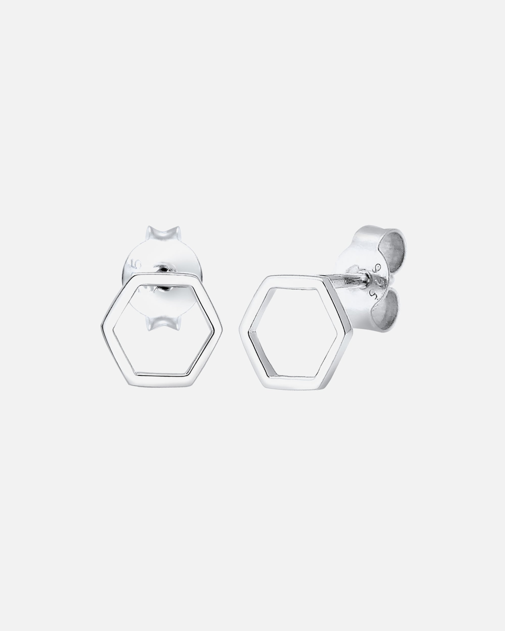 Ohrringe für Weiblich Elli Hexagon Geo Trend Minimal Filigran 925 Silber 1 Stück