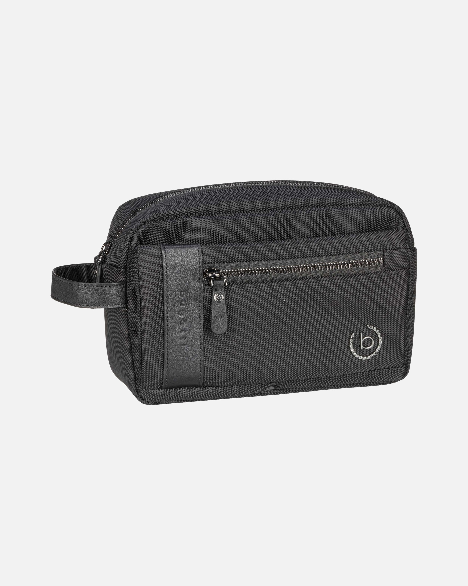 Kulturtasche für Männlich Bugatti Kulturbeutel NERO klein schwarz Schwarz