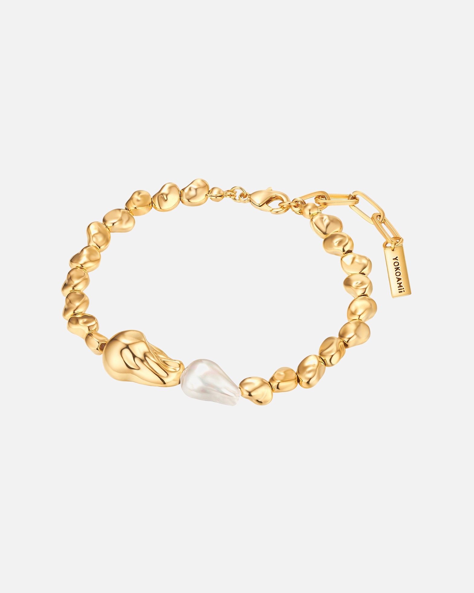 Armband für Weiblich Yokoamii Armband Metall Muschelkernperle in Gelbgold 1 Stück