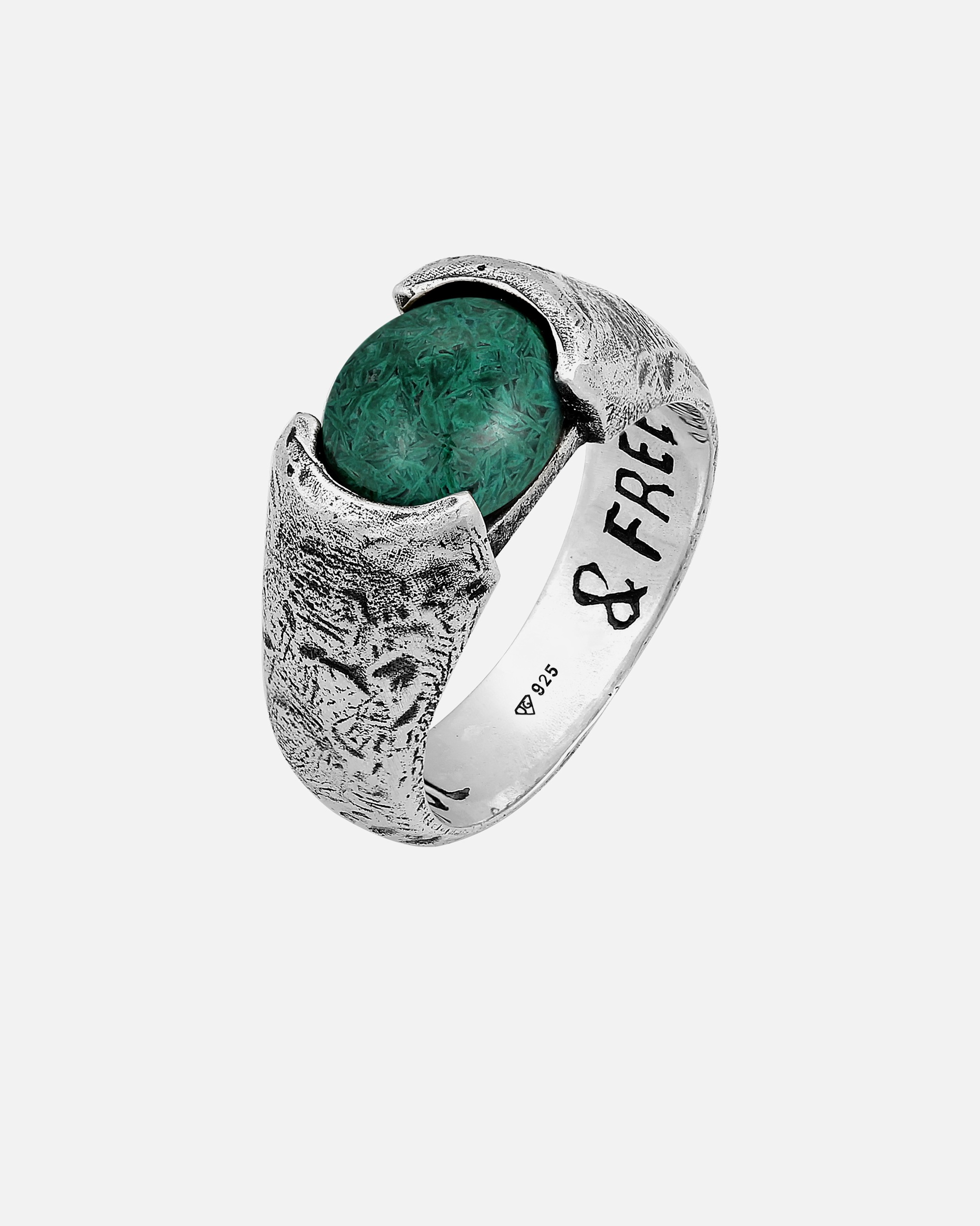 Ring für Männlich Haze & Glory Default Brand Line Siegelring Liberty - Afrikanischer Türkis 925 Silber 56