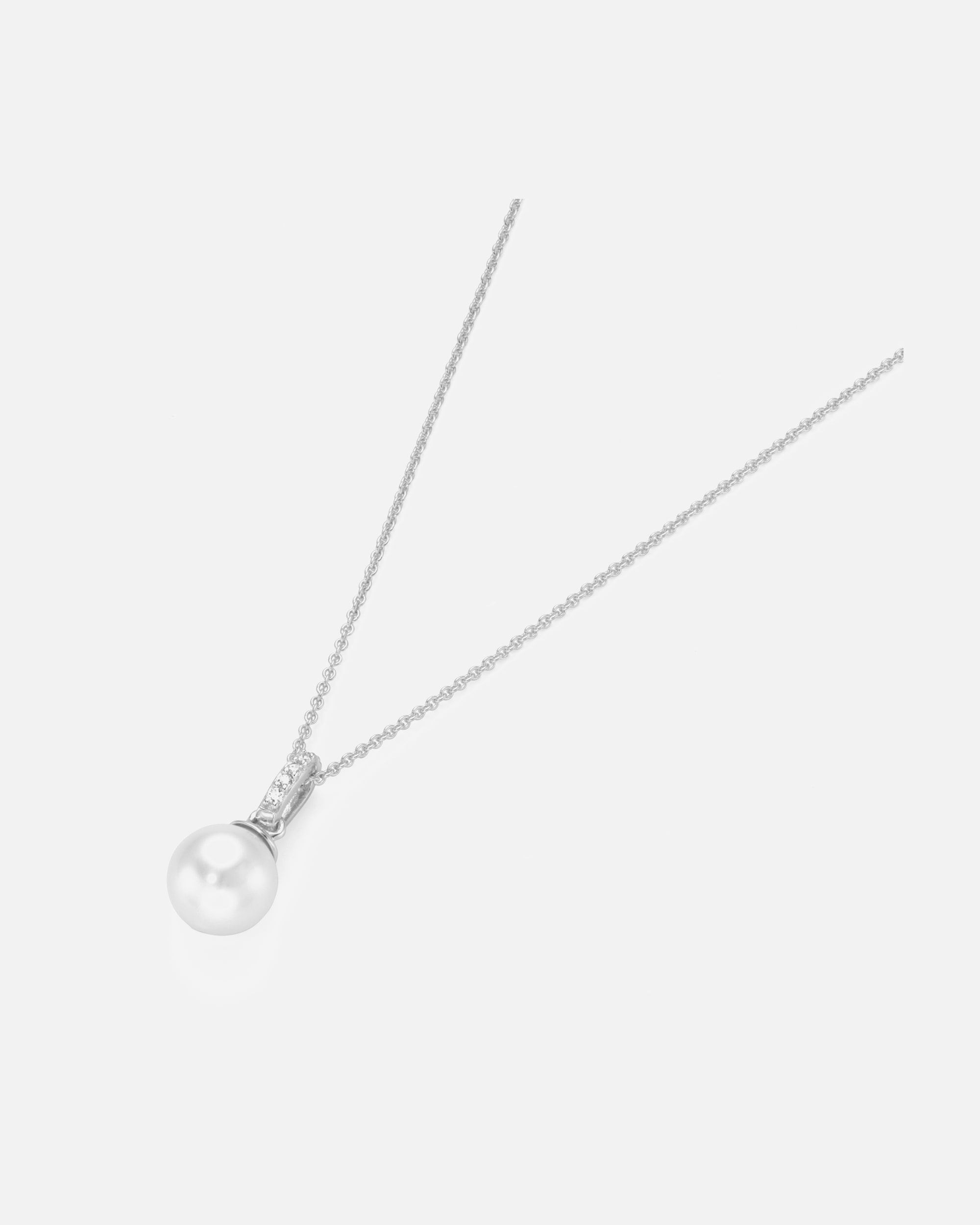 Halskette für Weiblich Giorgio Martello Milano Kette Muschelkernperl Anhänger, Silber 925 45