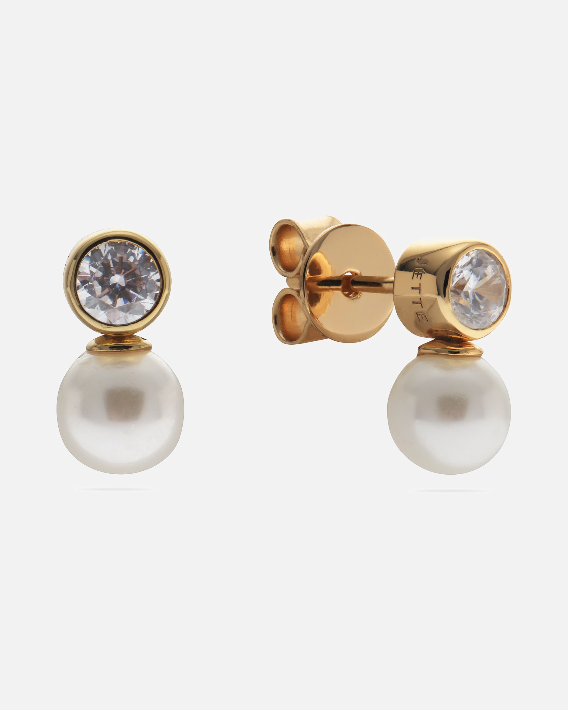 Ohrringe für Weiblich Jette Ohrstecker 925er Silber, recycelt gelbgold