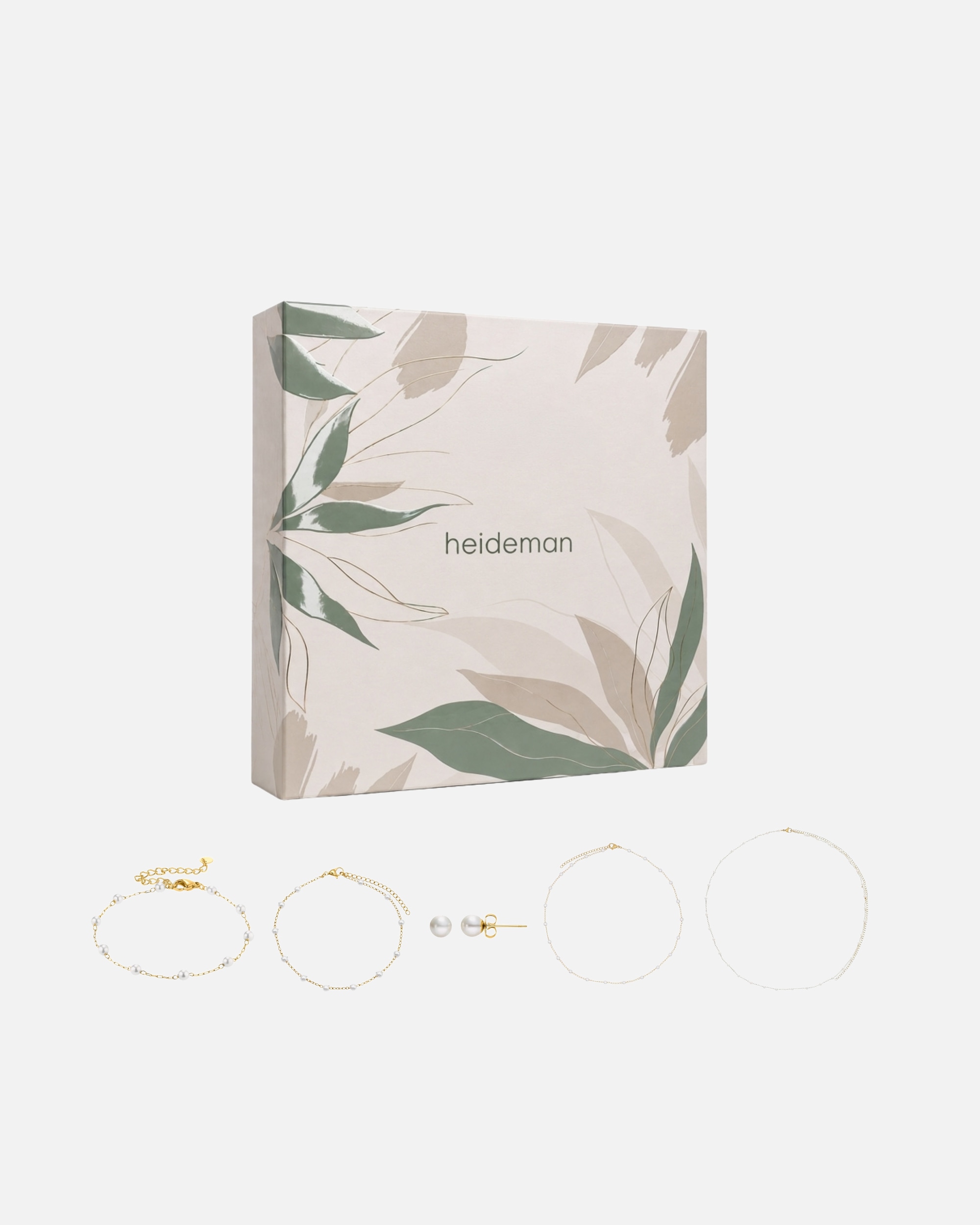 Schmuckset für Weiblich Heideman Geschenkbox Capri goldfarben