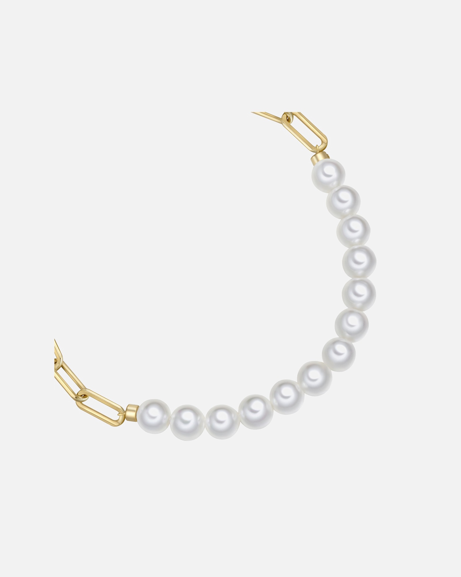 Armband für Weiblich Rafaela Donata Armband aus Sterling Silber in gelbgold mit Muschelkernperle 16,0 - 22,0 cm, flexibel einstellbar