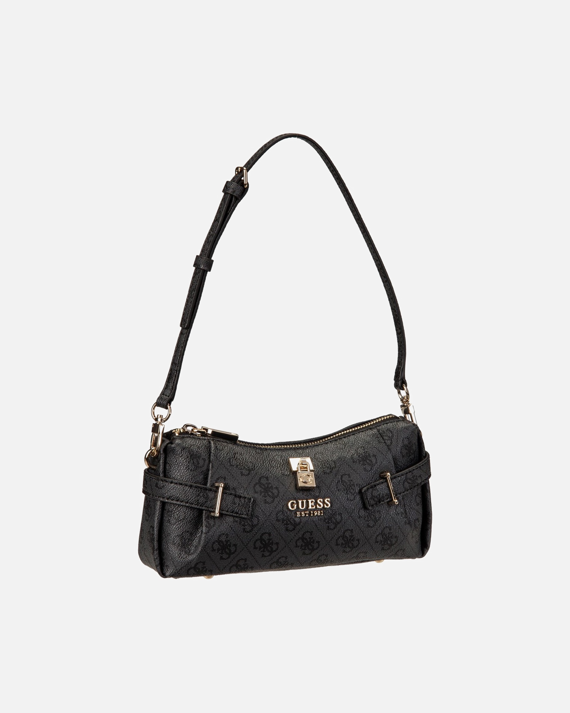 Handtasche für Weiblich GUESS Handtasche Yesba Mini Top Zip coal logo