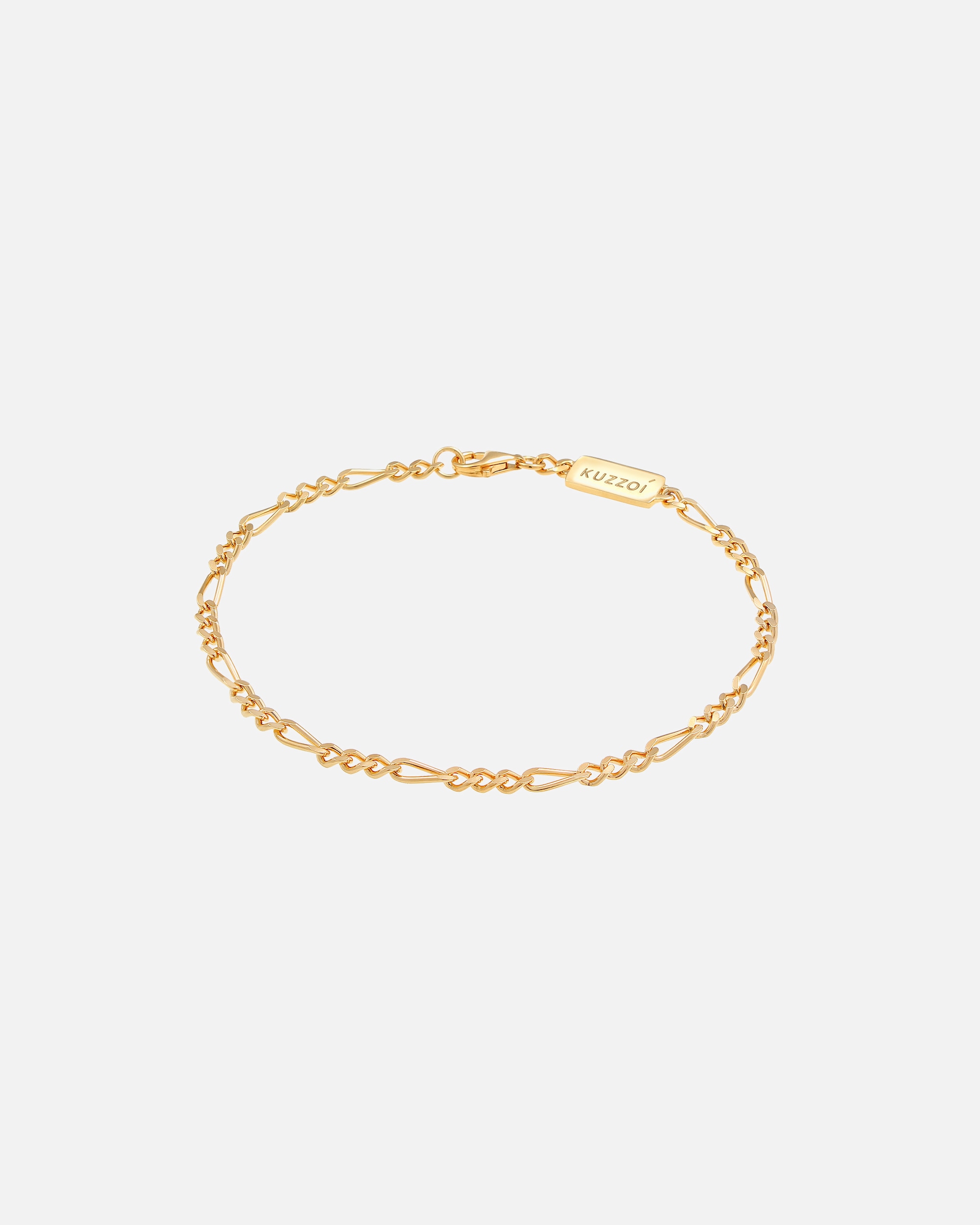 Armband für Männlich KUZZOI Figarokette Massiv Basic Must-Have Cool 925 Silber 1 Stück