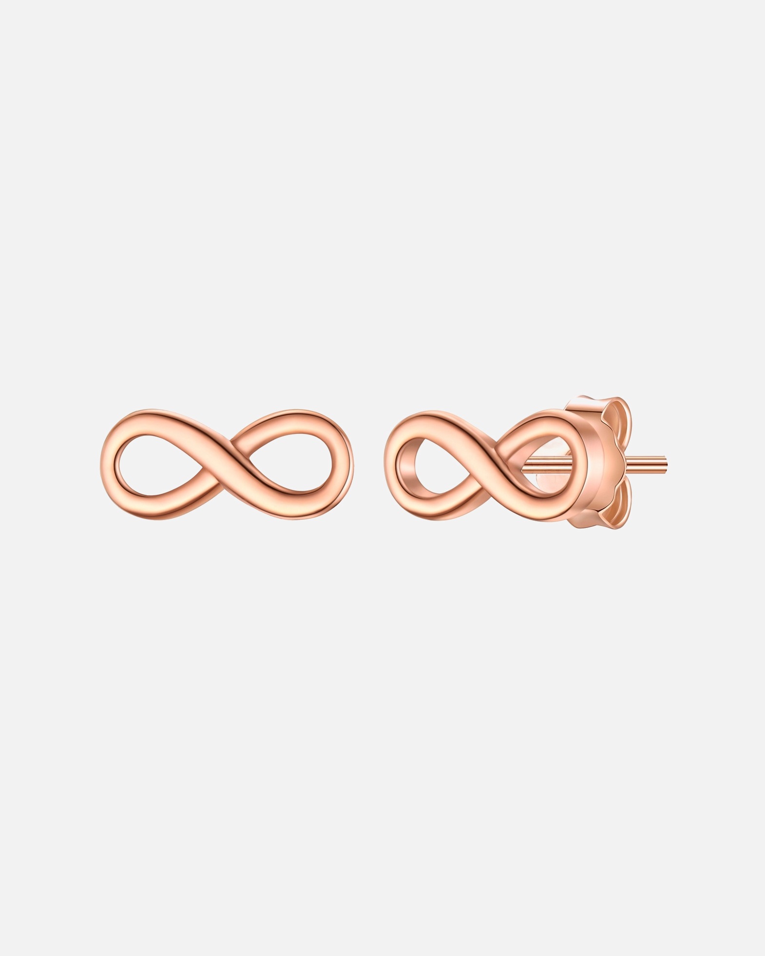 Ohrringe für Weiblich Ohrstecker Infinity aus Sterling Silber in roségold 3,6 mm