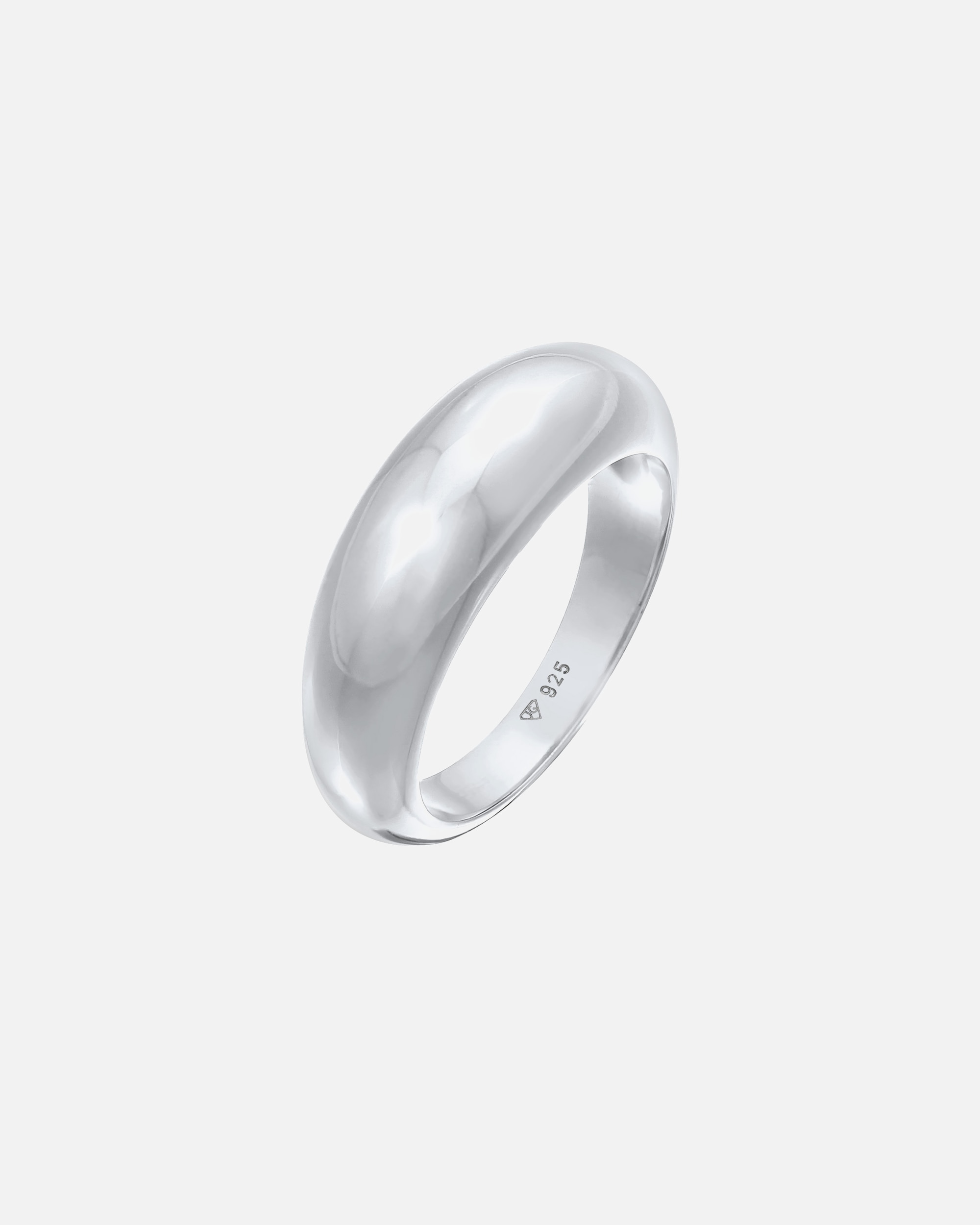 Ring für Weiblich Elli PREMIUM Bandring Stapelring Chunky 925er Silber rhodiniert 54