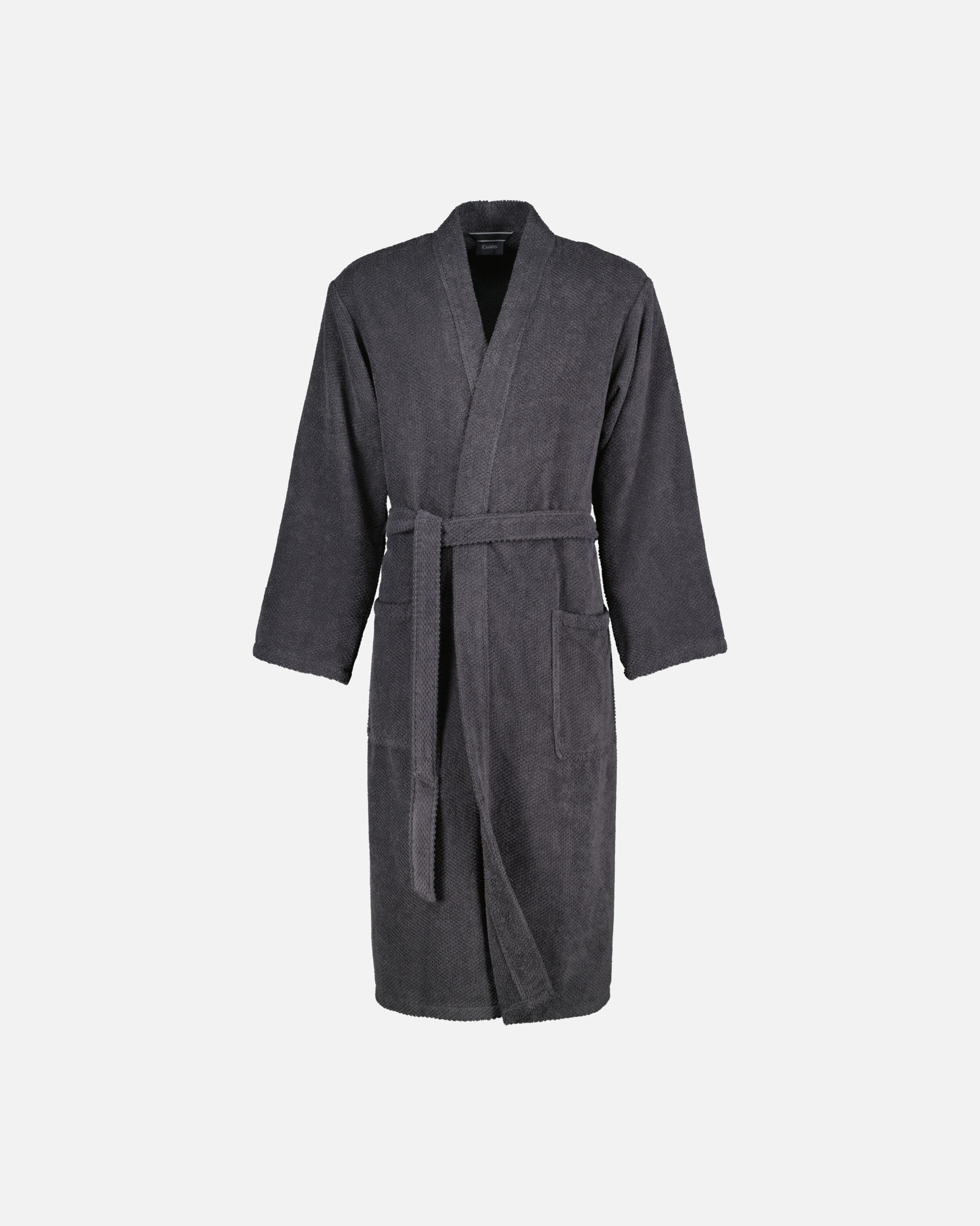 Bademantel für Männlich Cawö Cawö Bademäntel Herren Kimono Pure 5622 basalt - 740 1 Stück