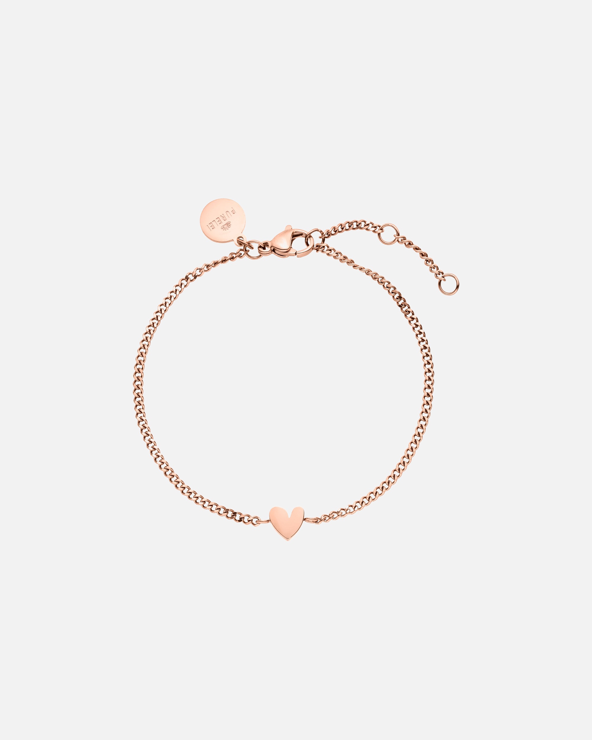 Armband für Weiblich Purelei Tiny Heart Armband 100% Edelstahl Roségold