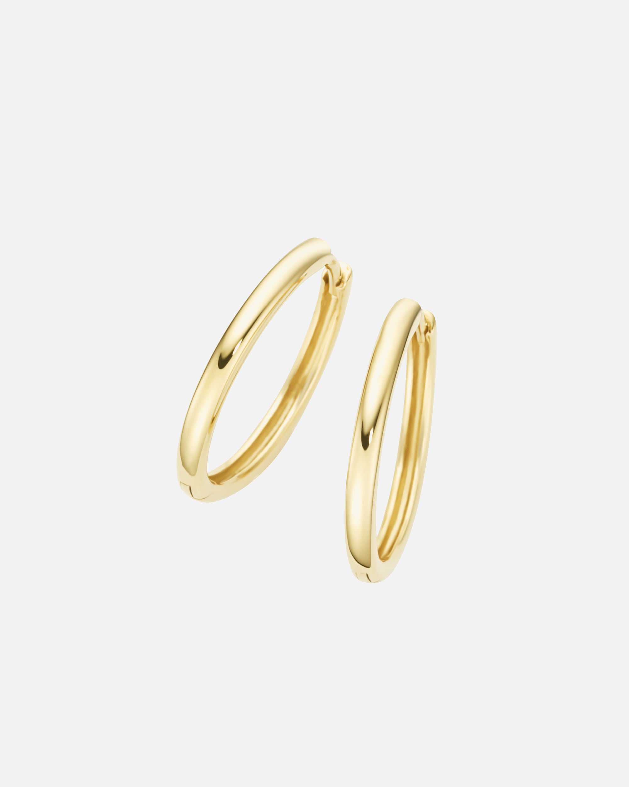 Ohrringe für Weiblich Luigi Merano Klappcreolen rund, Durchmesser ca. 19,5 mm, Gold 375 Onesize