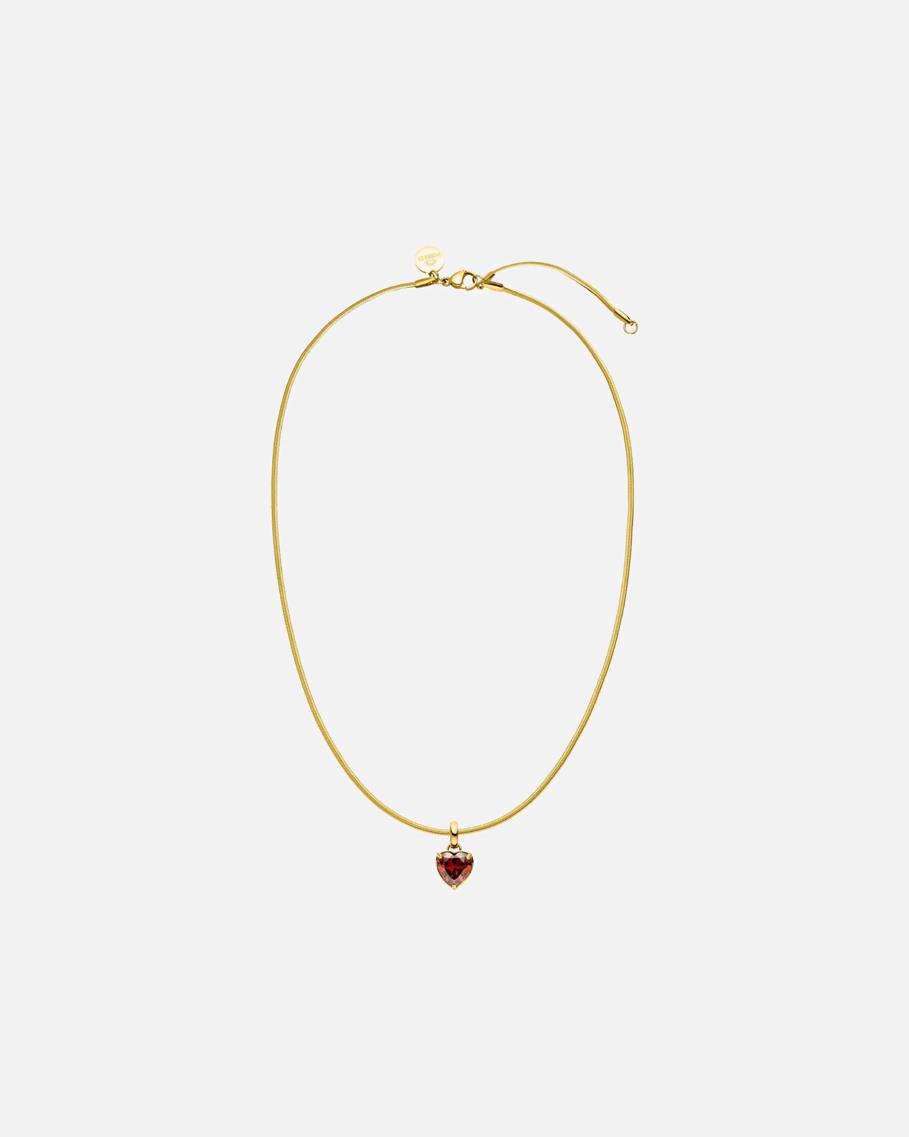 Halskette für Unisex Purelei Sleeky Red Heart Kette 100% Edelstahl Gold