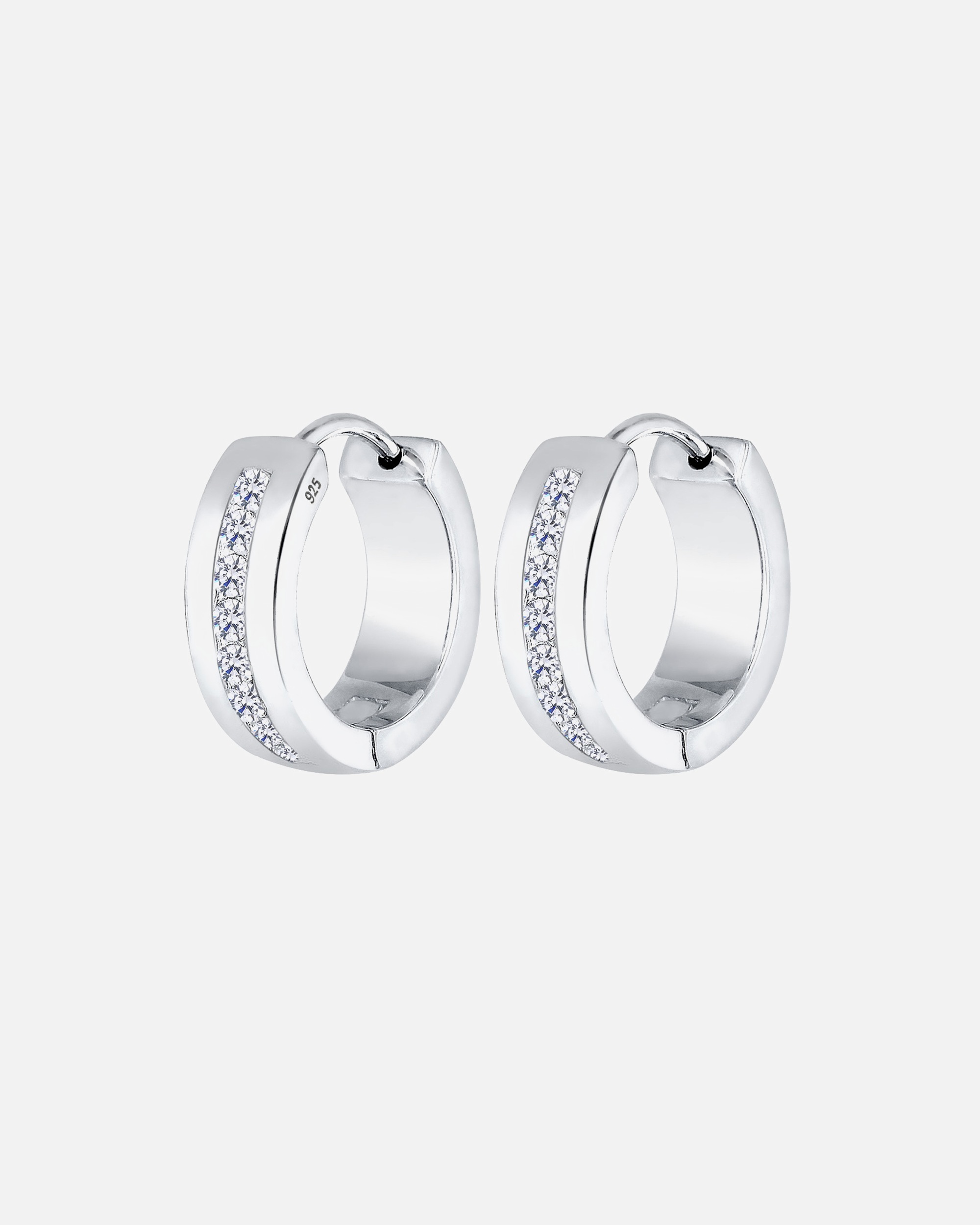 Ohrringe für Weiblich Elli Elli Ohrringe Creolen Zirkonia Basic Glamour Elegant 925 Silber 1 Stück