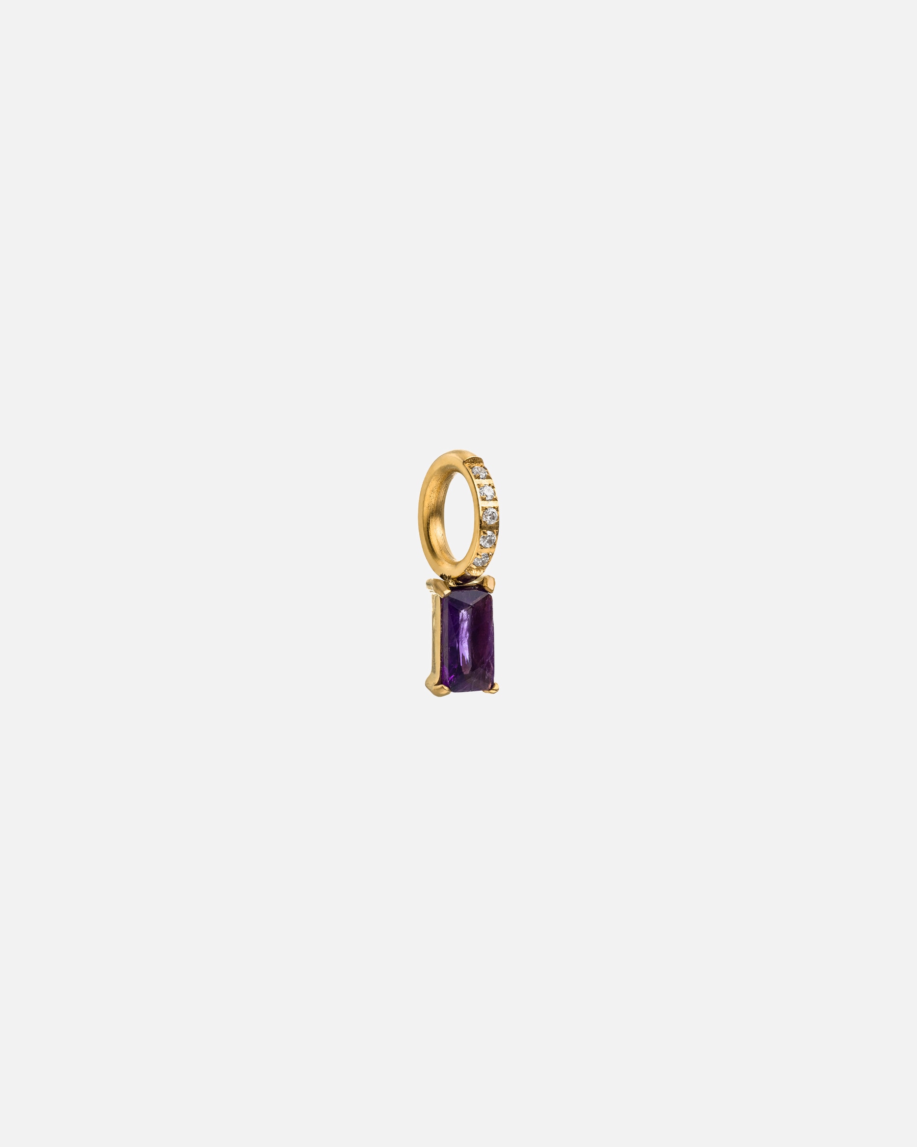 Schmuckanhänger für Unisex Purelei Geburtsstein Februar Amethyst Charm 100% Edelstahl Gold