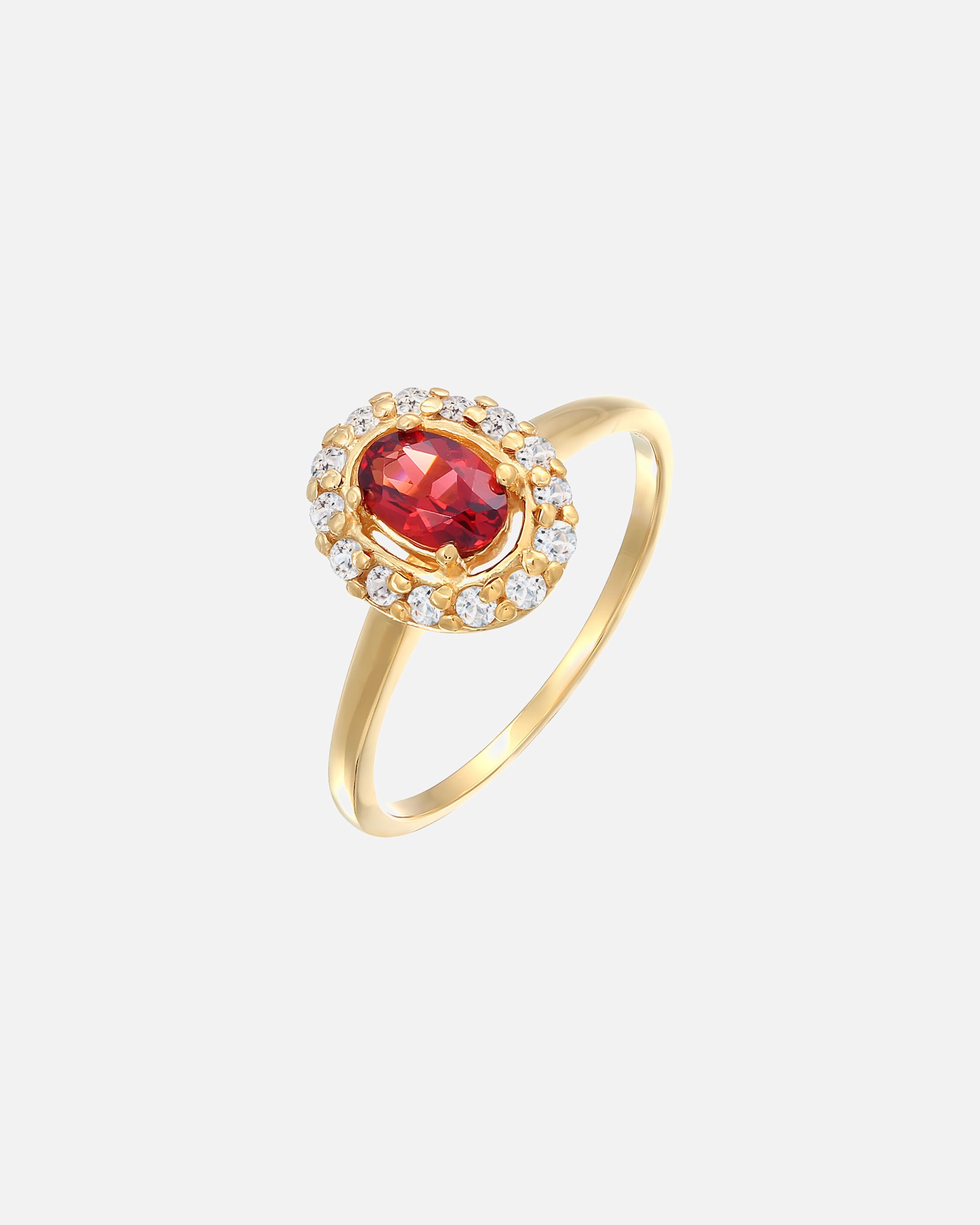 Ring für Weiblich Elli PREMIUM Granat Topas Klassik 585 Gelbgold 54