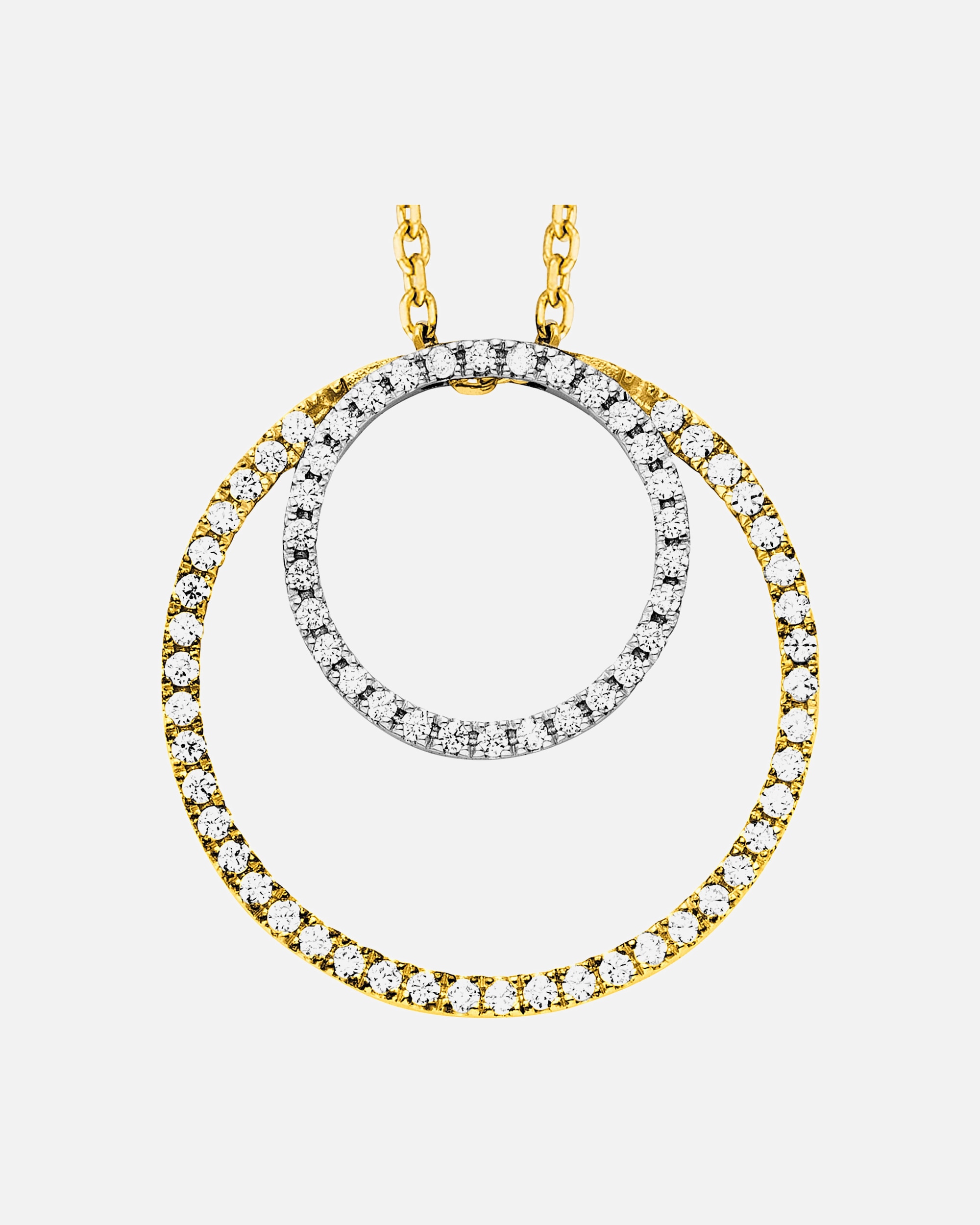 Halskette für Weiblich Julie Julsen Anhänger mit Kette 925/- Sterling Silber Zirkonia weiß 45cm