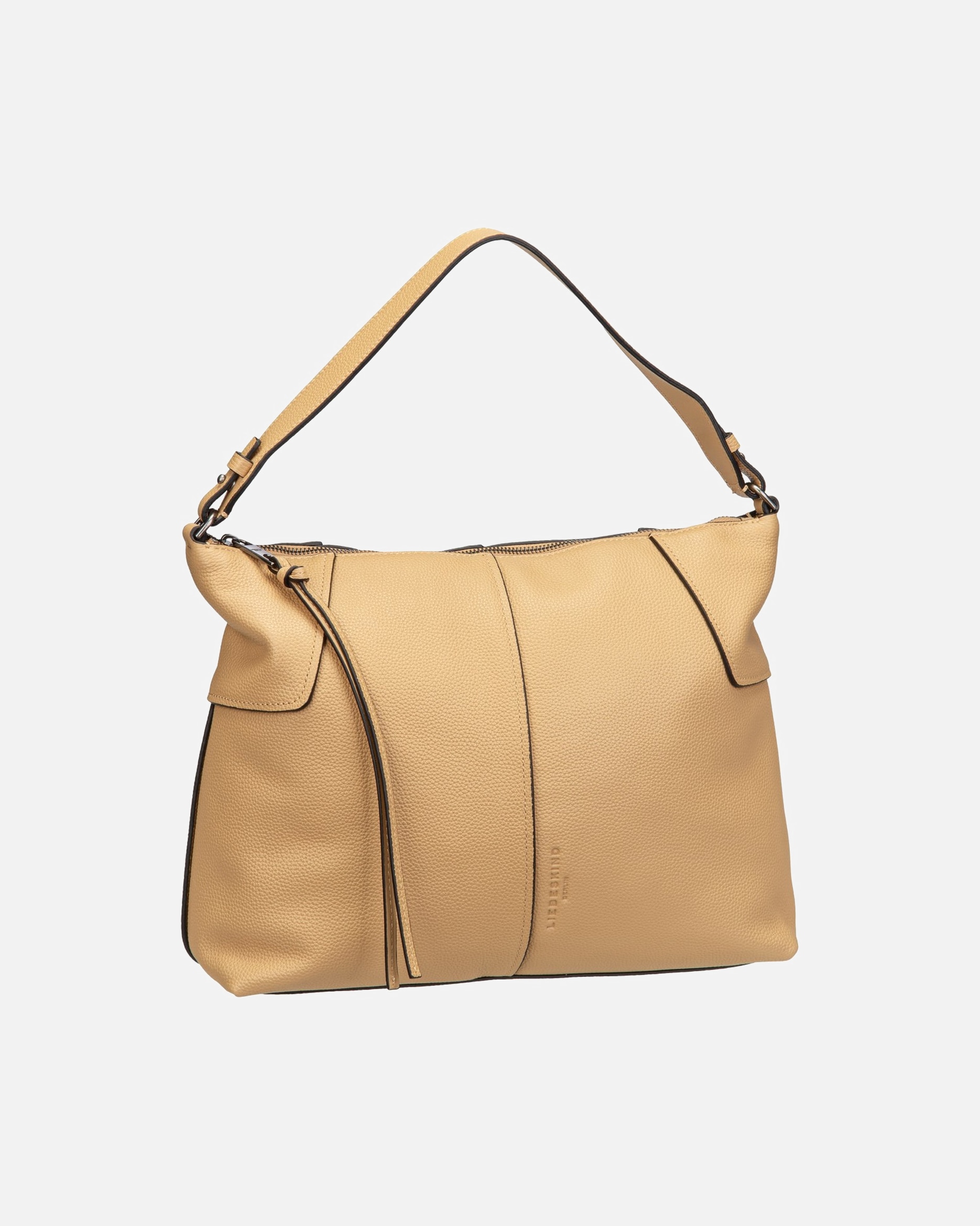 Handtasche für Weiblich Liebeskind Handtasche Mila Hobo M Small Pebble Light Tan