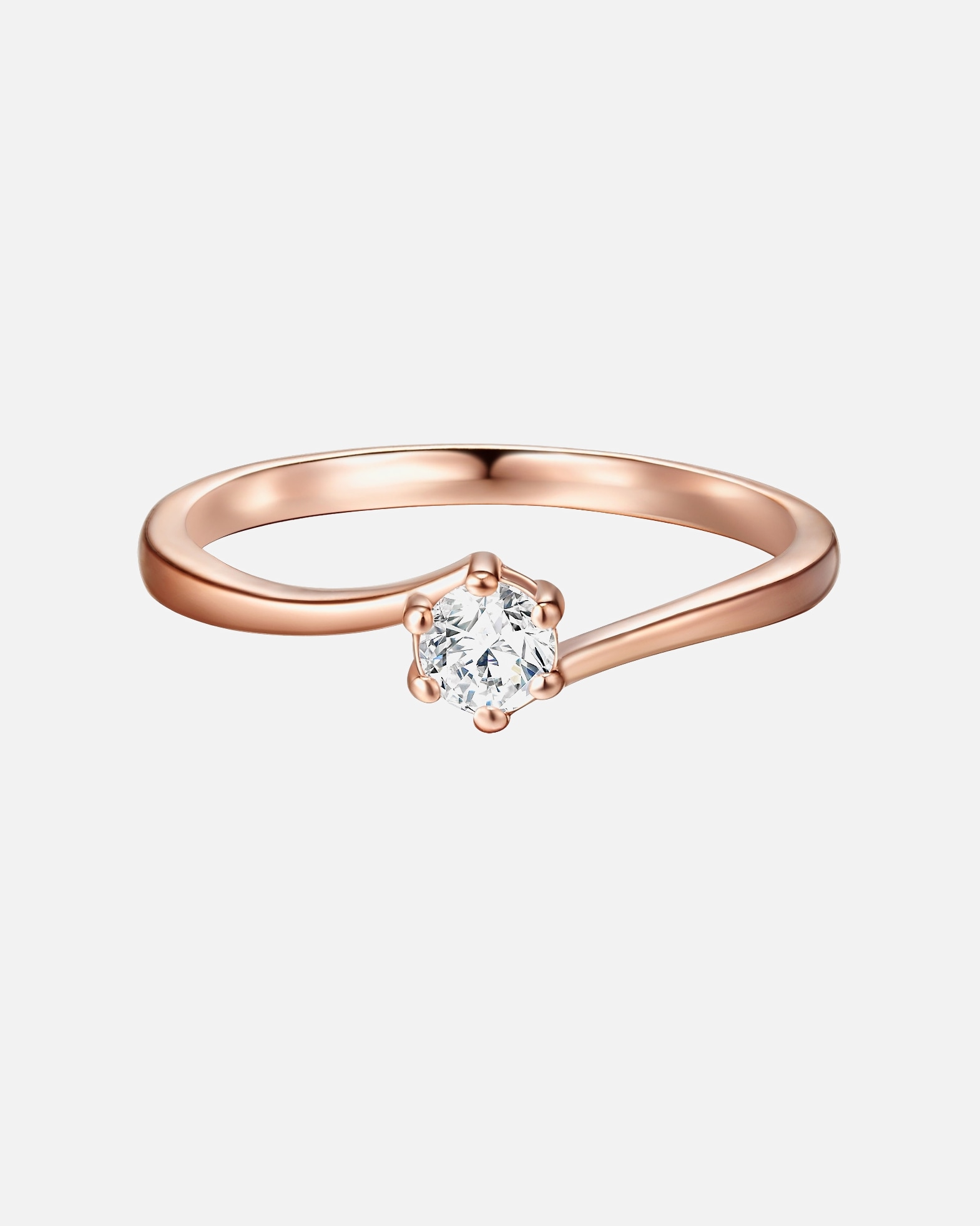 Ring für Weiblich Trilani Ring aus Sterling Silber in roségold mit Zirkonia 47