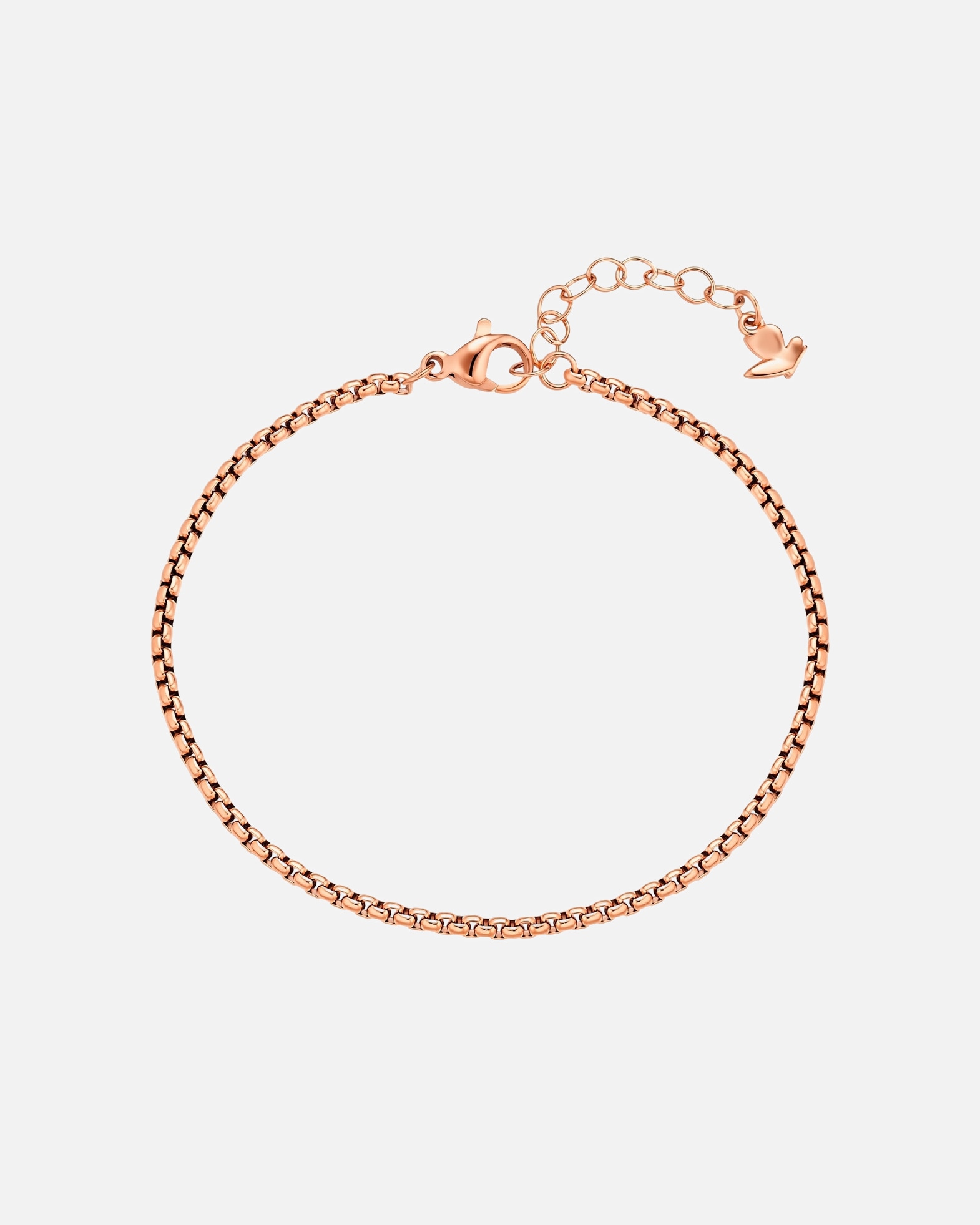Armband für Weiblich Armband aus Edelstahl in Roségold 17,0 cm Basislänge + 3,0 cm Verlängerung