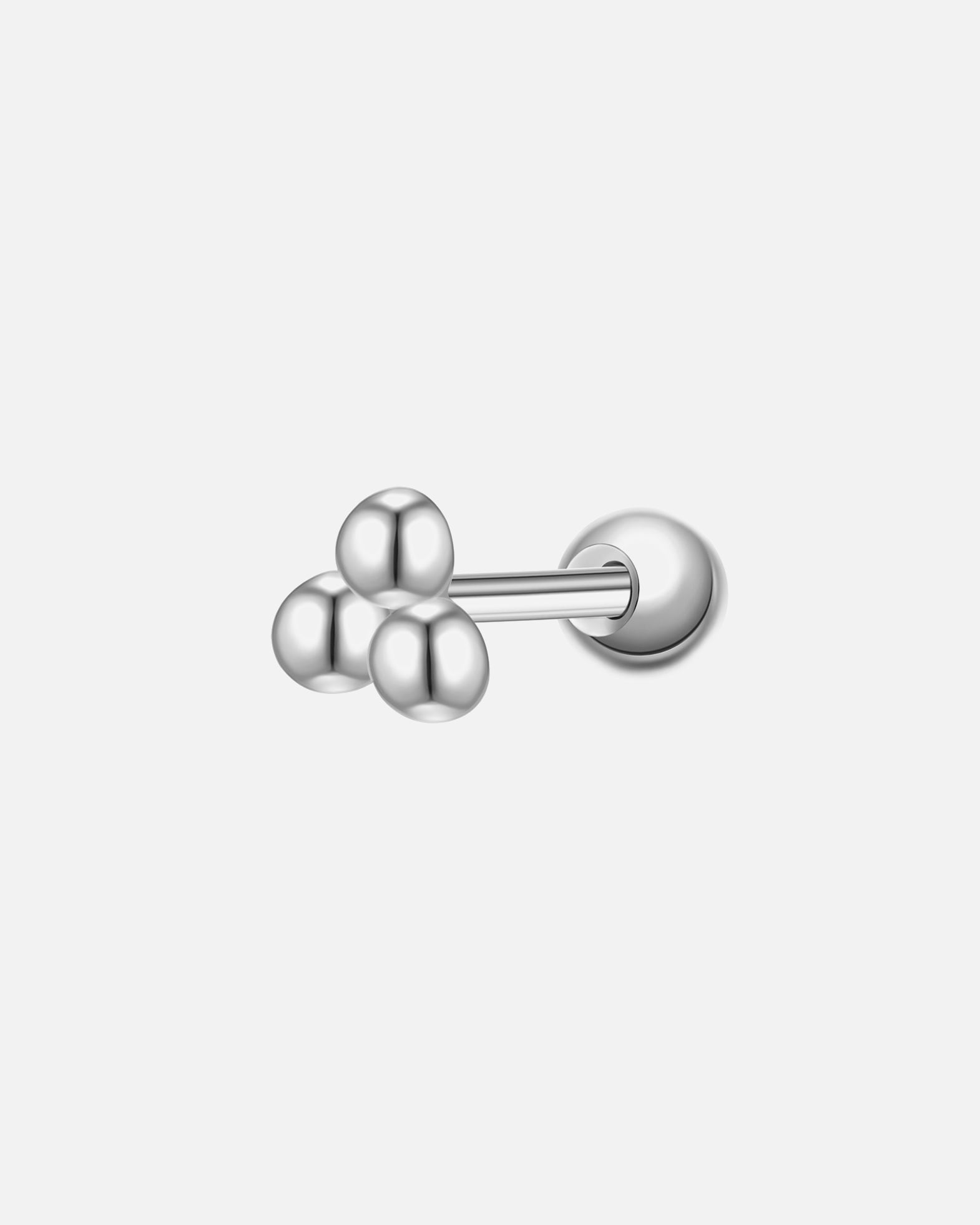 Ohrringe für Weiblich Glanzstücke München Piercing Kugeln aus Sterling Silber in silber 3,7 mm