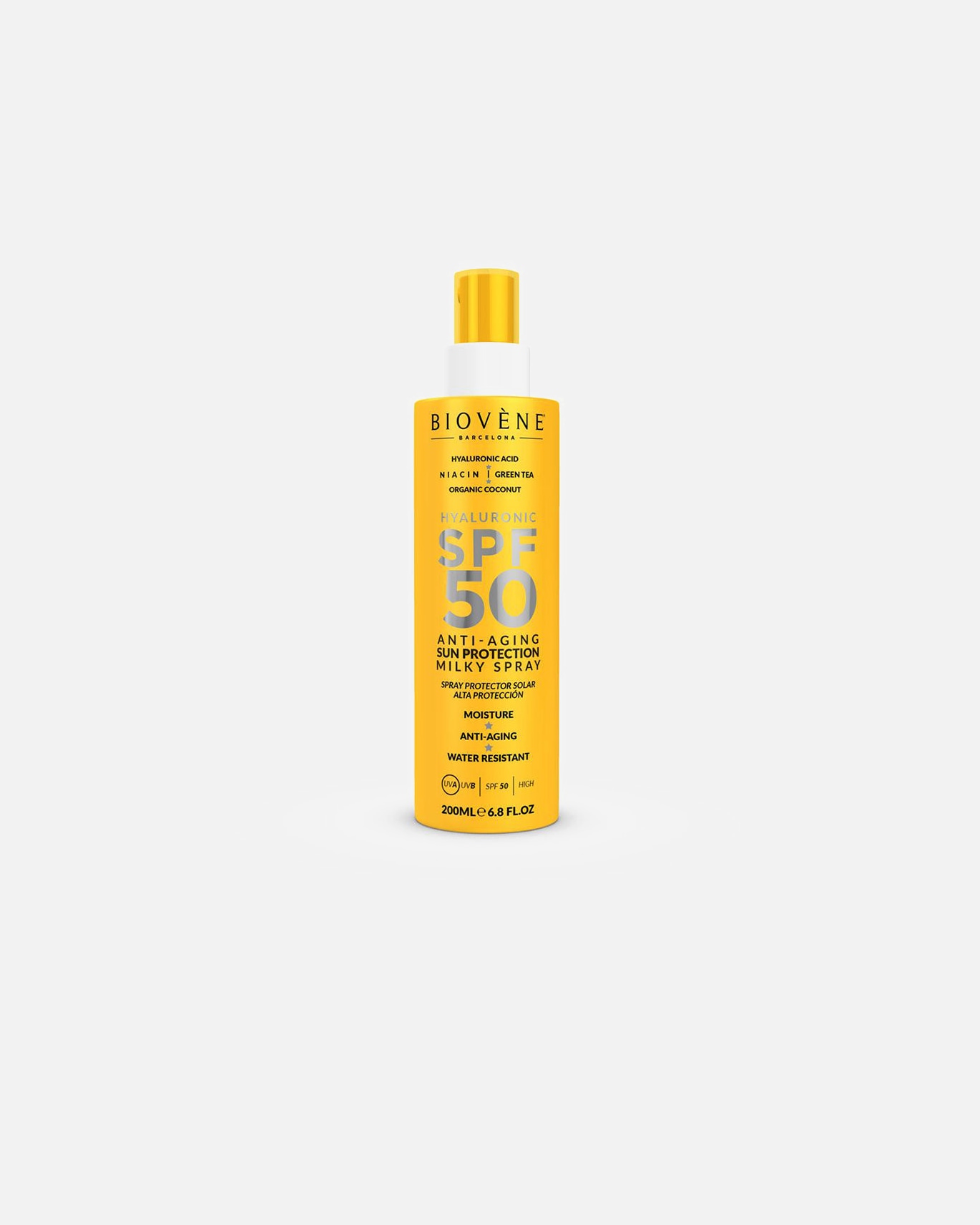 Sonnencreme Körper für Weiblich Biovène HYALURON-ANTI-AGING-Sonnenschutzmilch LSF50 200 ml
