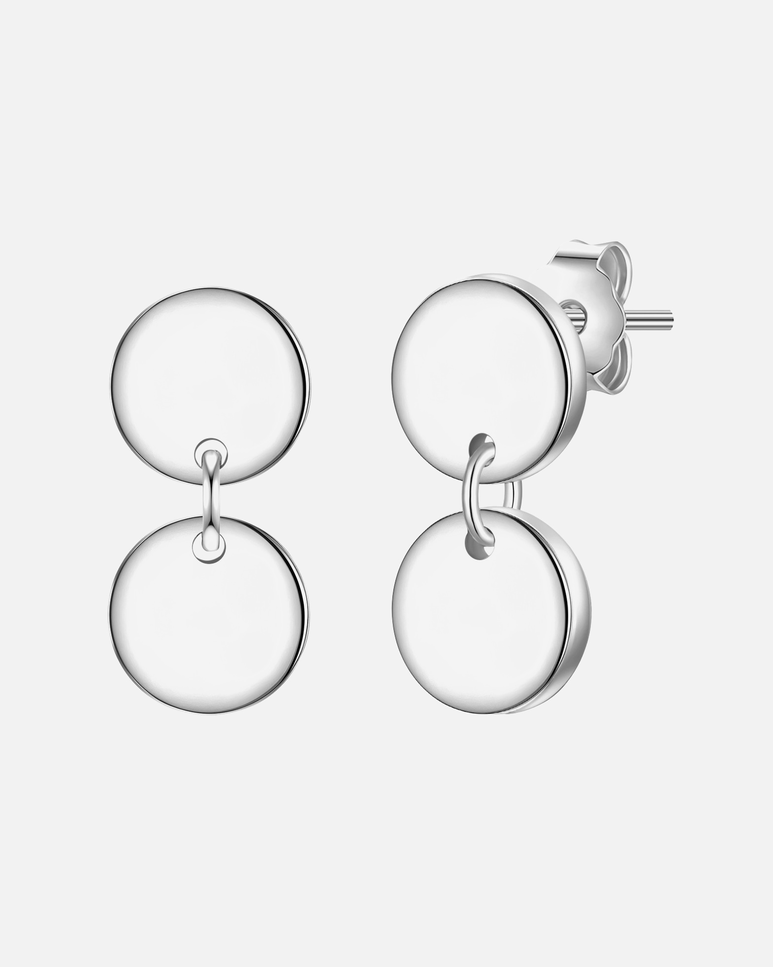Ohrringe für Weiblich Glanzstücke München Ohrstecker Kreis Sterling Silber in Silber 1 Stück