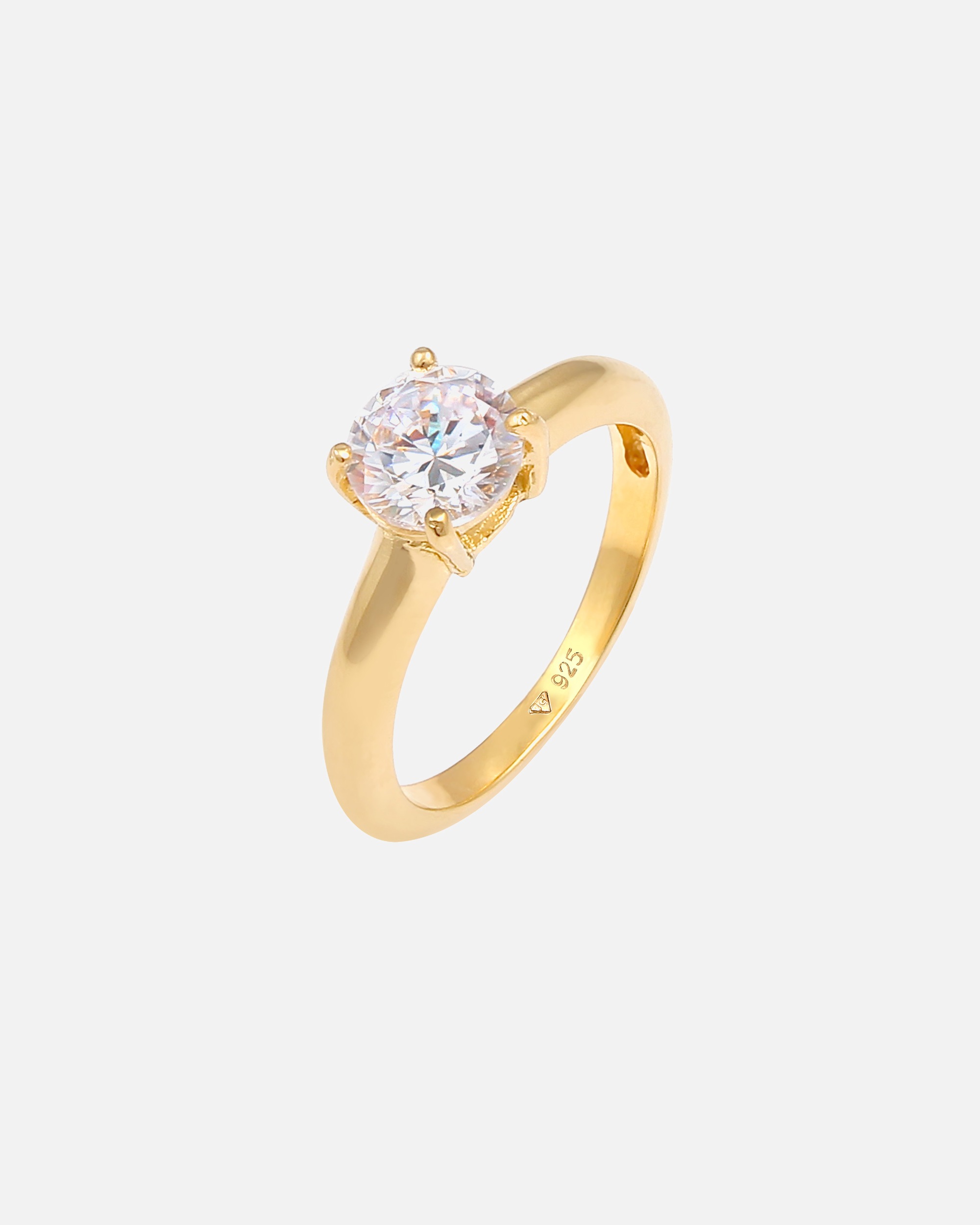 Ring für Weiblich Elli Solitär Klassisch Zirkonia 925 Sterling Silber 52