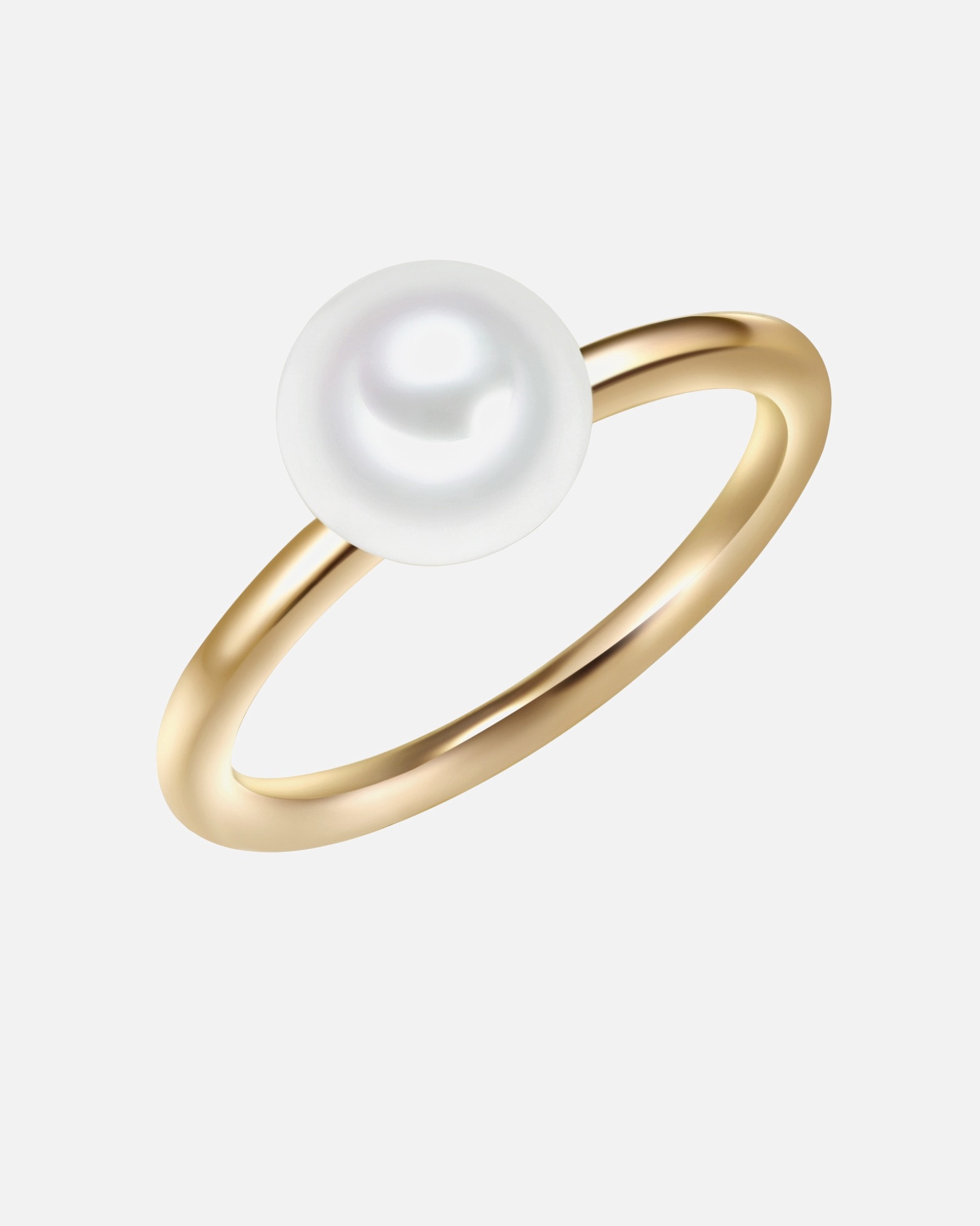 Ring für Weiblich Valero Pearls Ring aus Sterling Silber in gelbgold mit Süßwasser-Zuchtperle 56