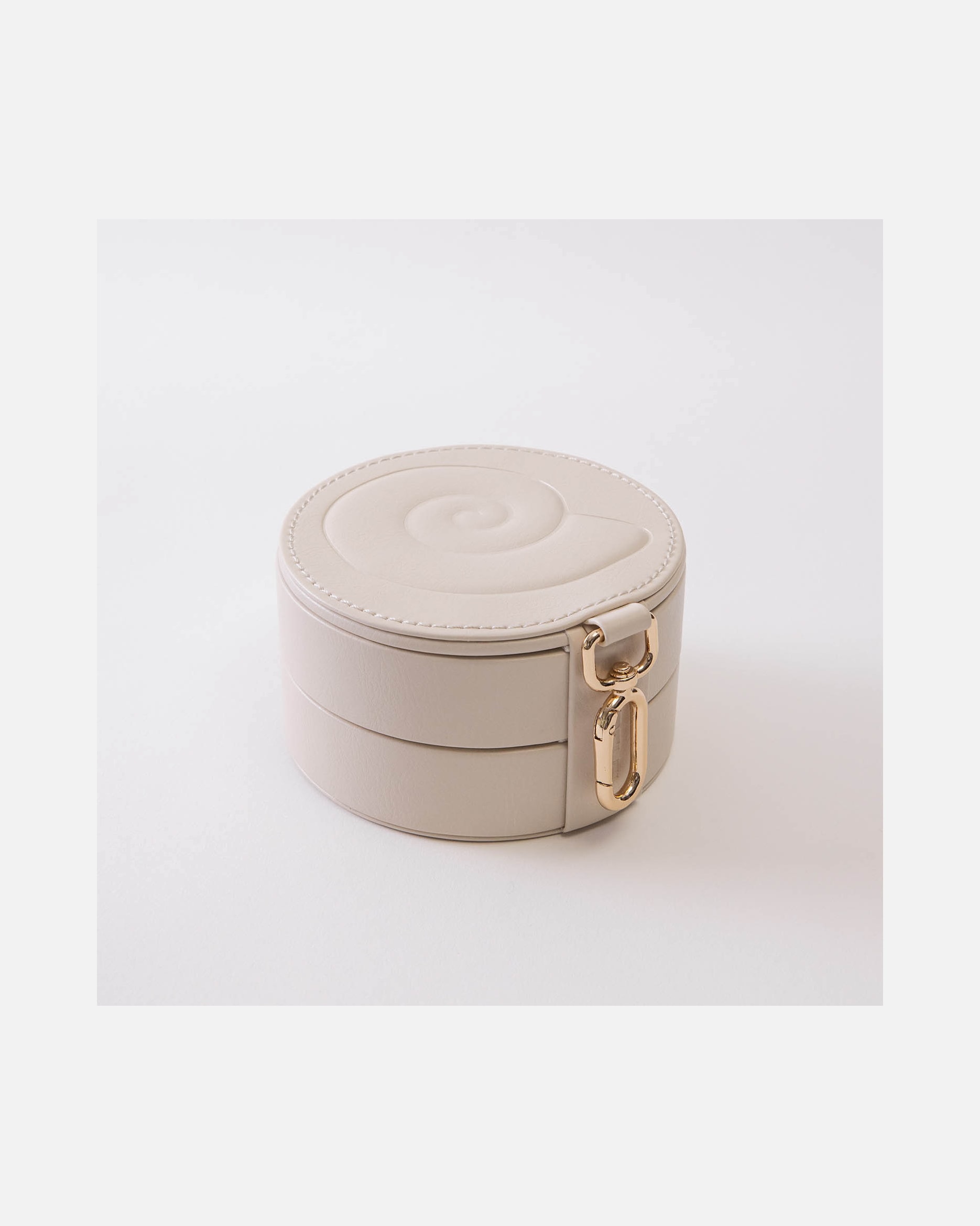 Schmuck für Unisex Purelei Shell Round Schmuckbox PU Eco Leder, Leinen, Edelstahl Onesize