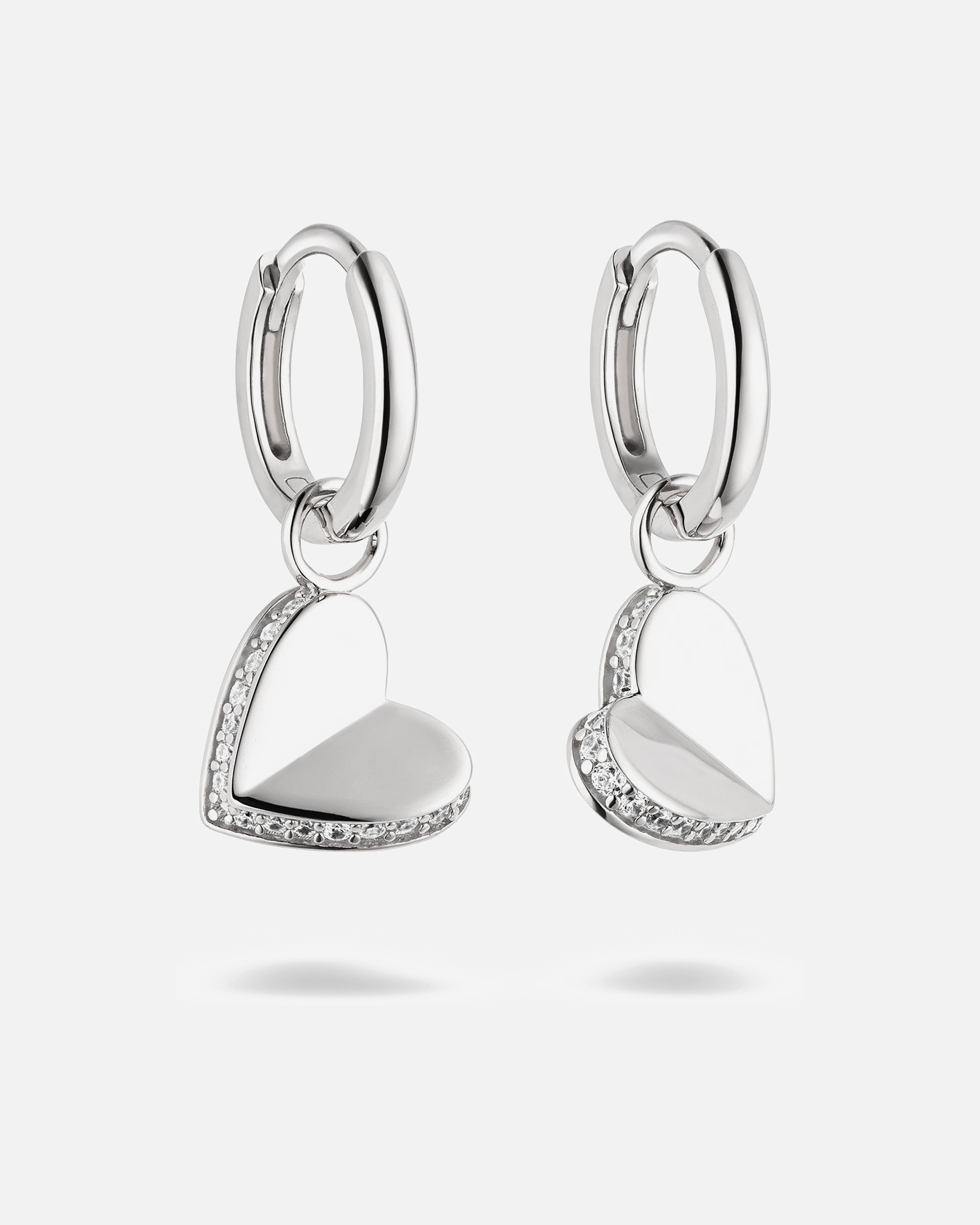 Ohrringe für Weiblich Creolen-Anhänger 925er Silber roségold