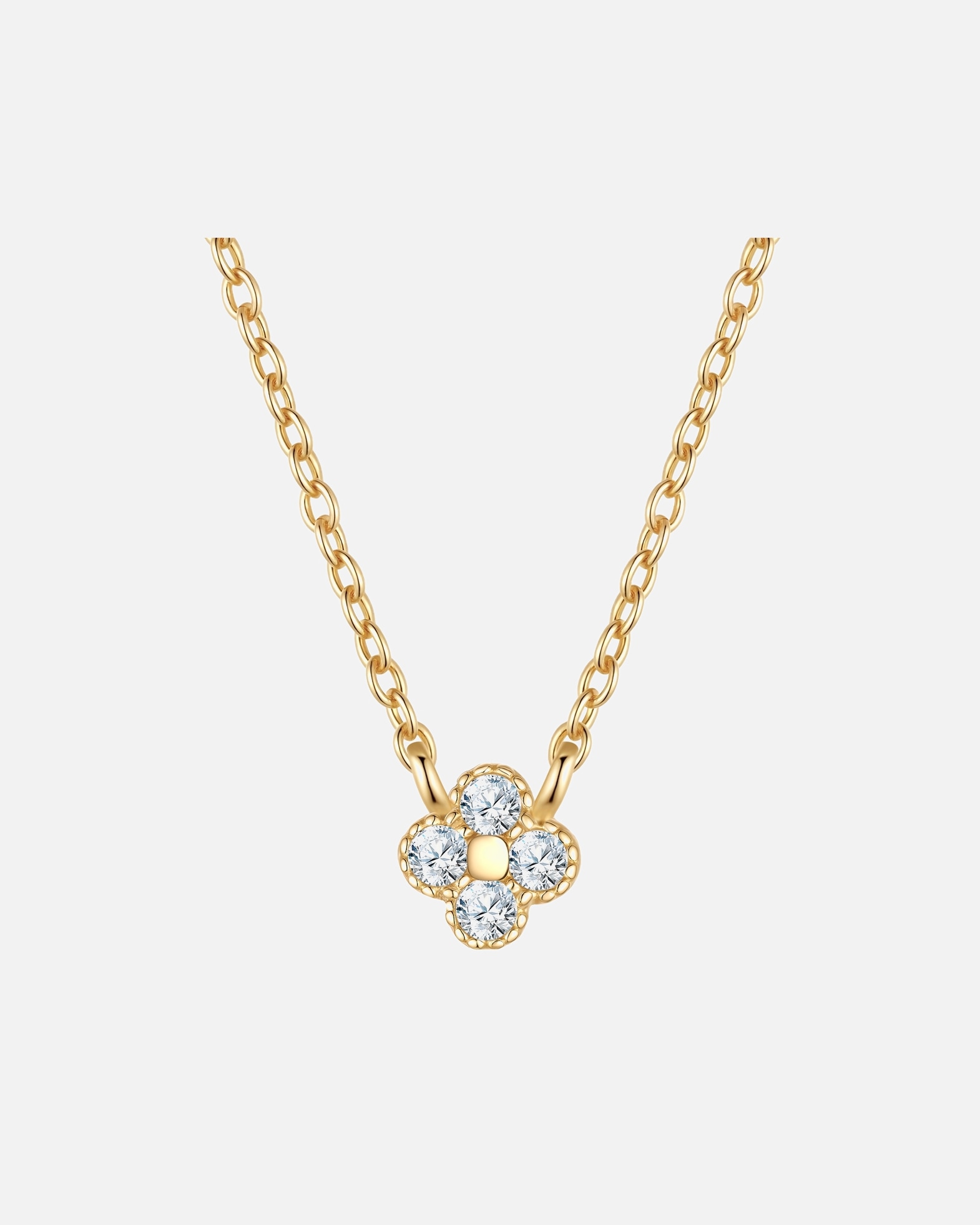 Halskette für Weiblich Glanzstücke München Halskette aus Sterling Silber in gelbgold mit Zirkonia 40,0 cm Basiskette + 5,0 cm Verlängerung