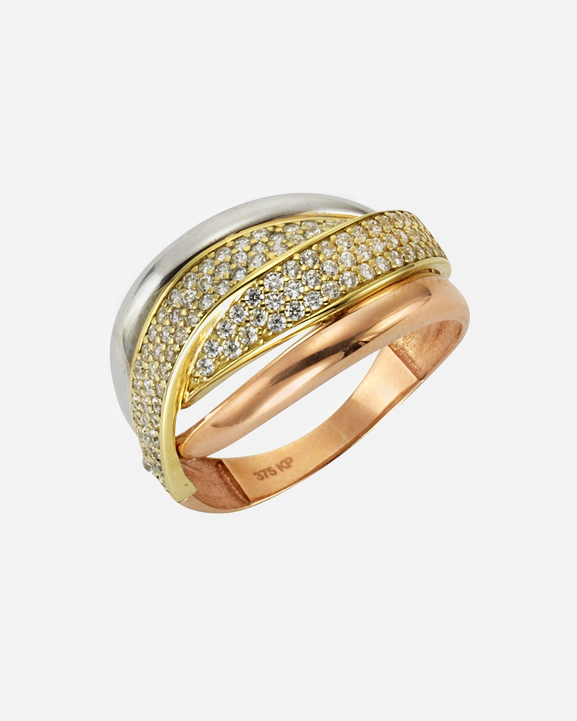 Ring für Weiblich Fascination by Ellen K. Ring 375/- Gold Zirkonia weiß 019 (60,0)